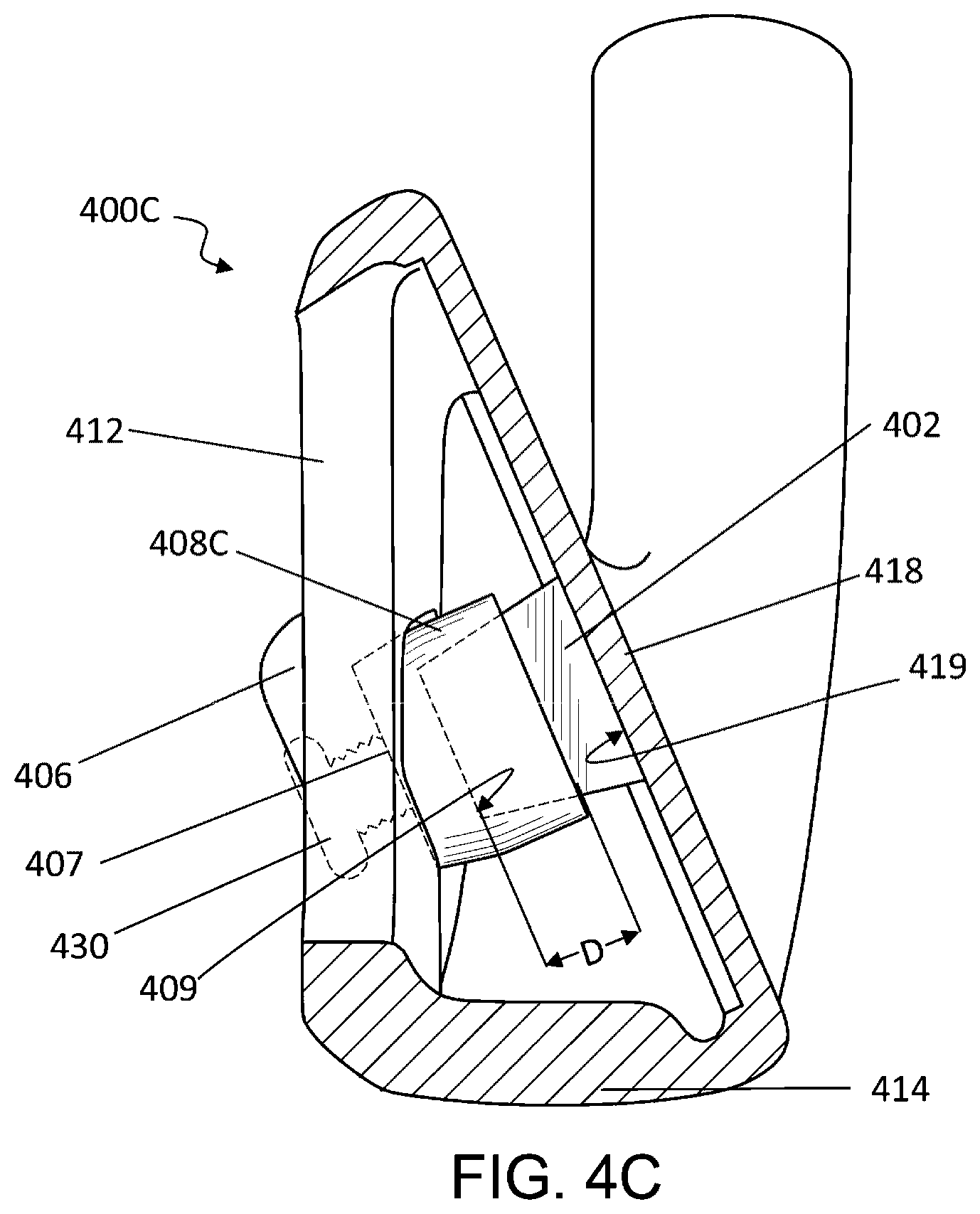 Patent US12377329 Figure 6 – Golf club having a damping element for ball speed control