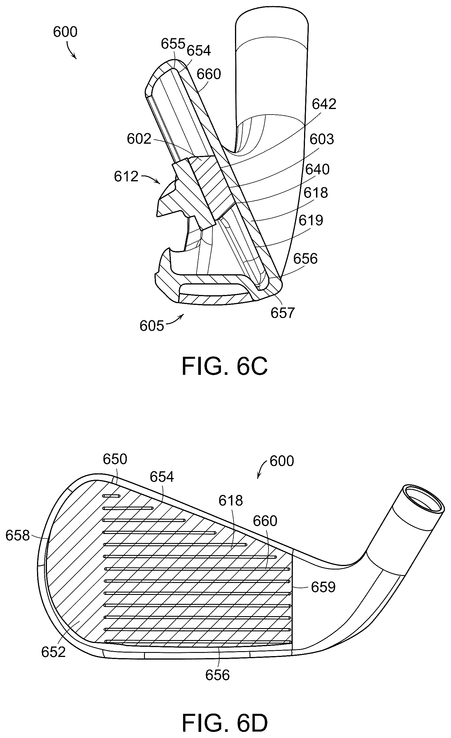 Patent US12377329 Figure 9 – Golf club having a damping element for ball speed control