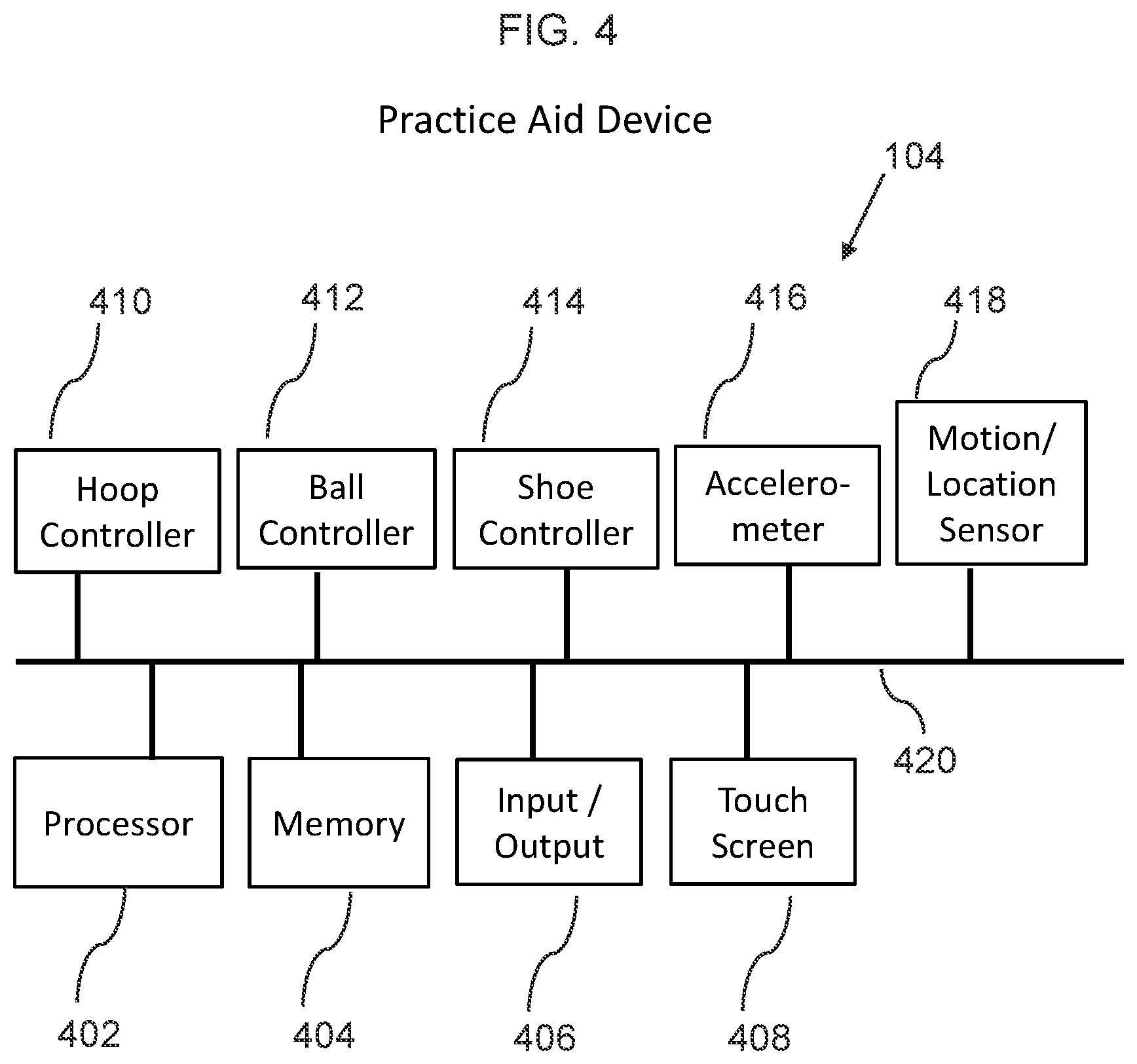 Patent US12377335 Figure 6 – Practice aid system
