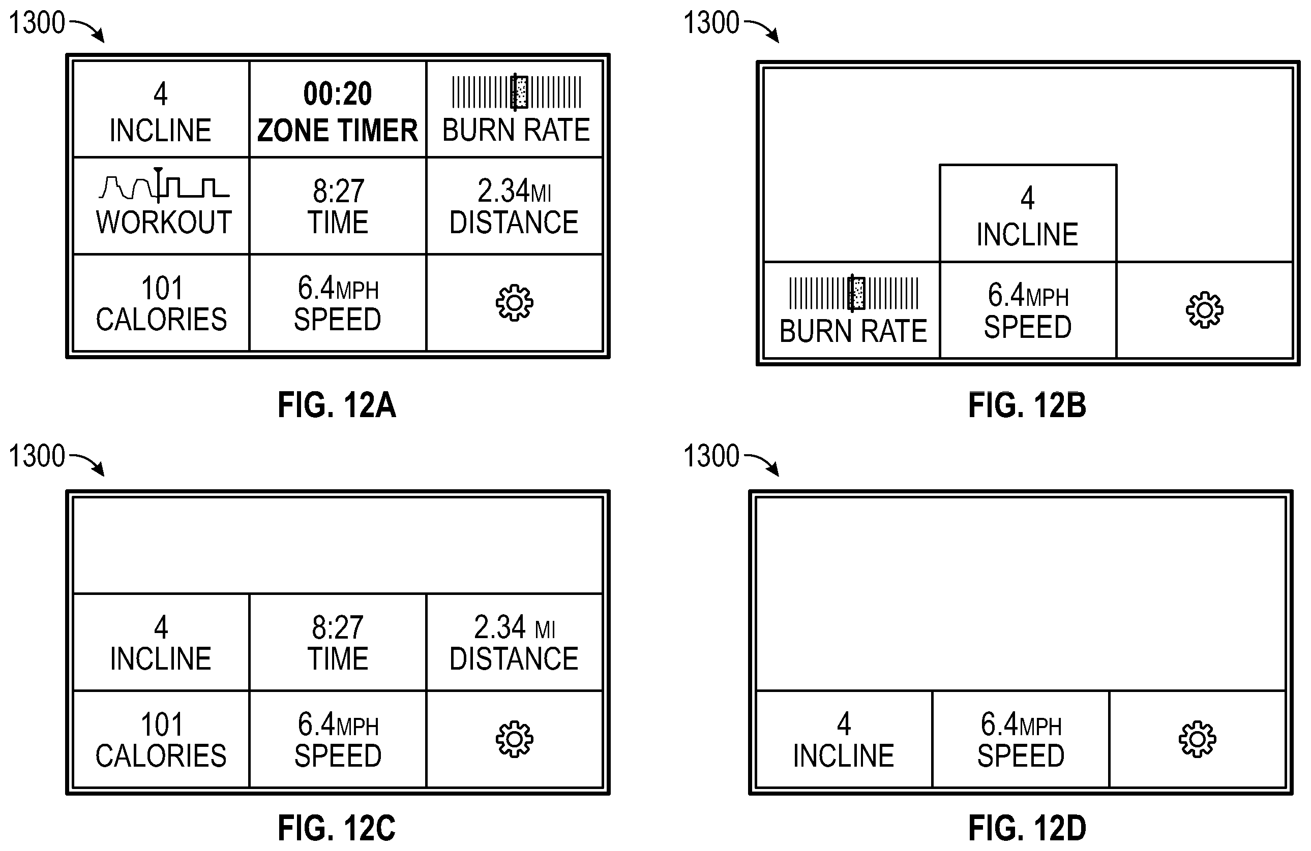 Patent US12377338 Figure 17 – Modular metrics bar for an exercise machine