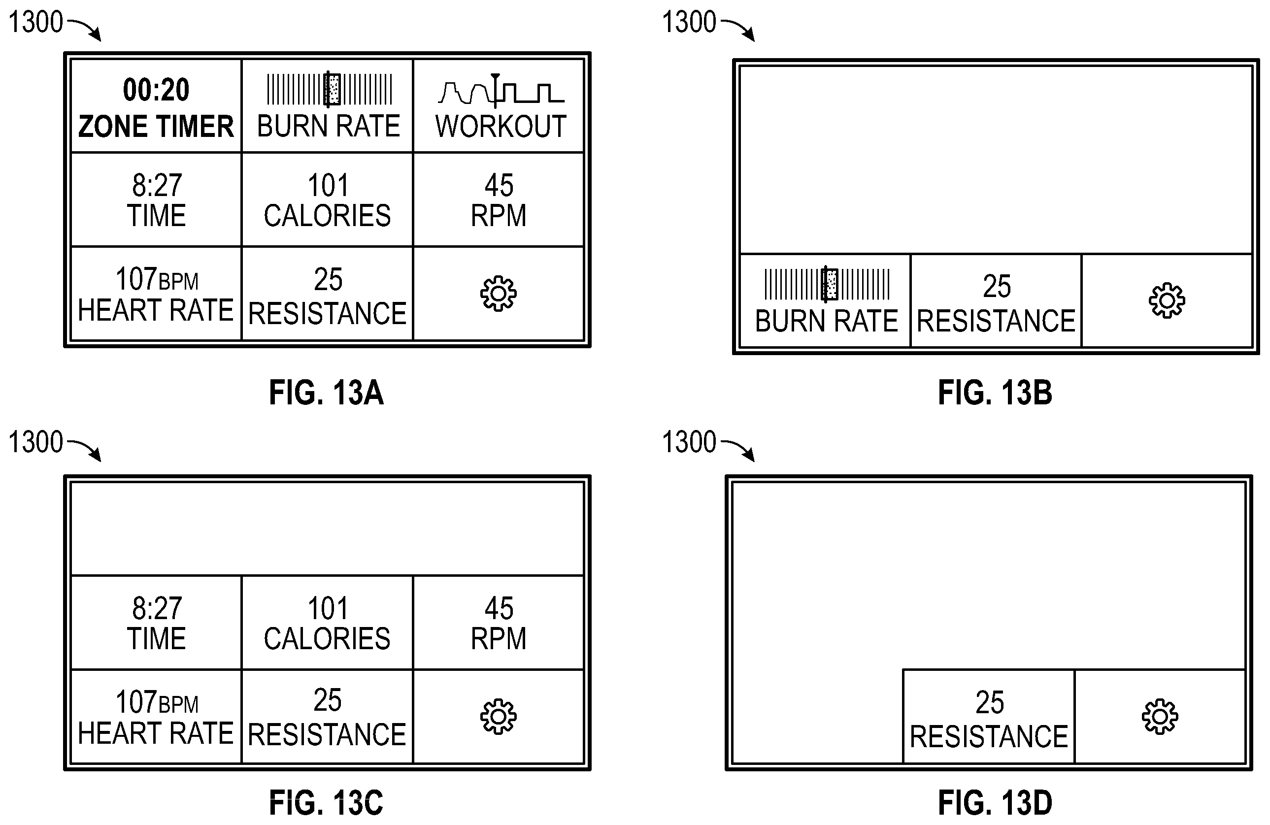 Patent US12377338 Figure 18 – Modular metrics bar for an exercise machine