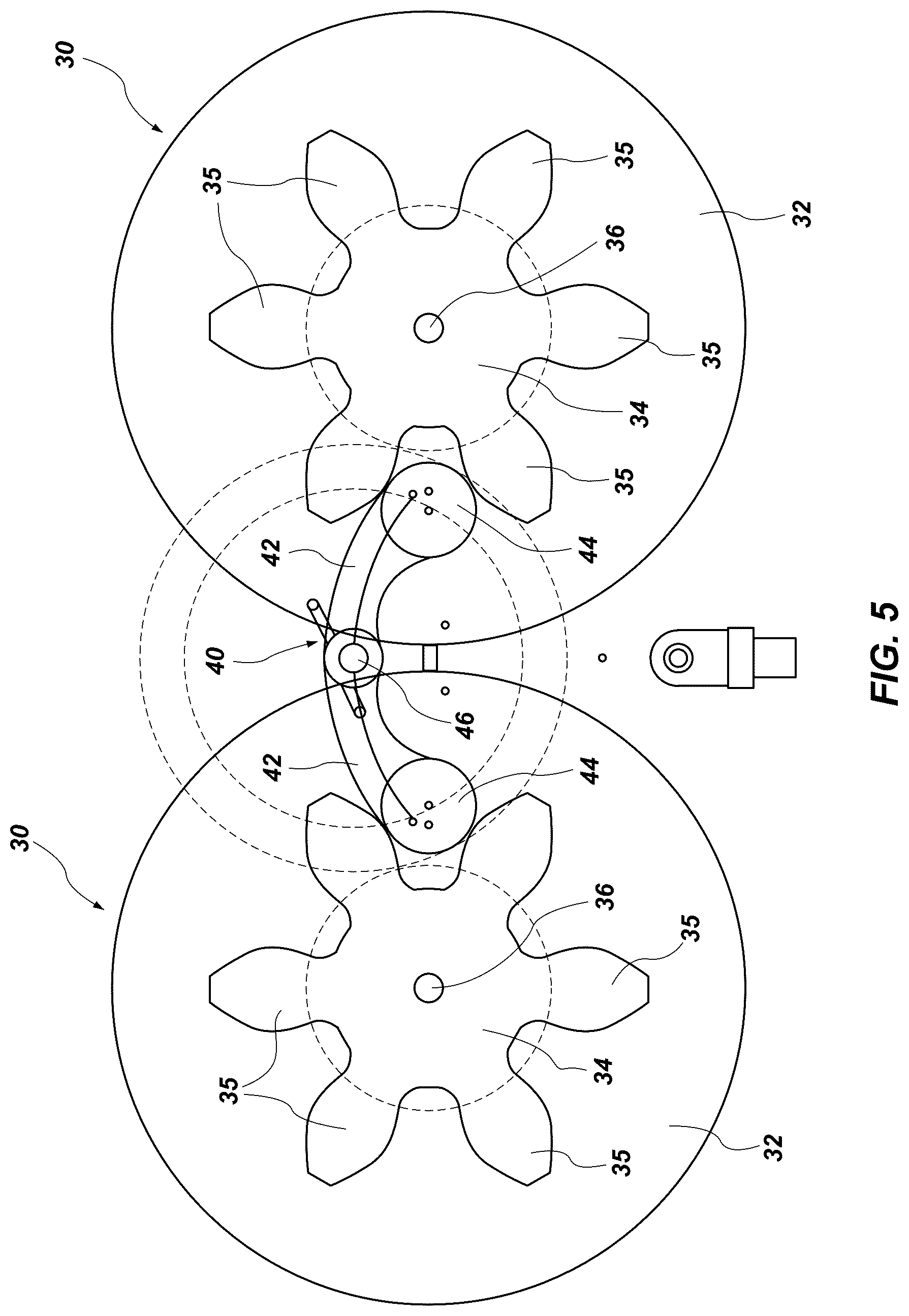 Patent US12377342 Figure 5 – Dice spinner