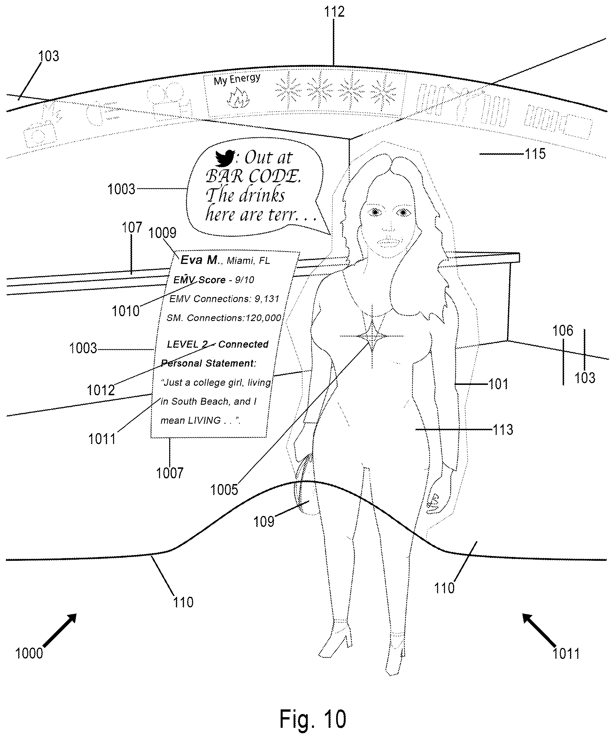 Patent US12377357 Figure 10 – Extended reality techniques improving social interactions