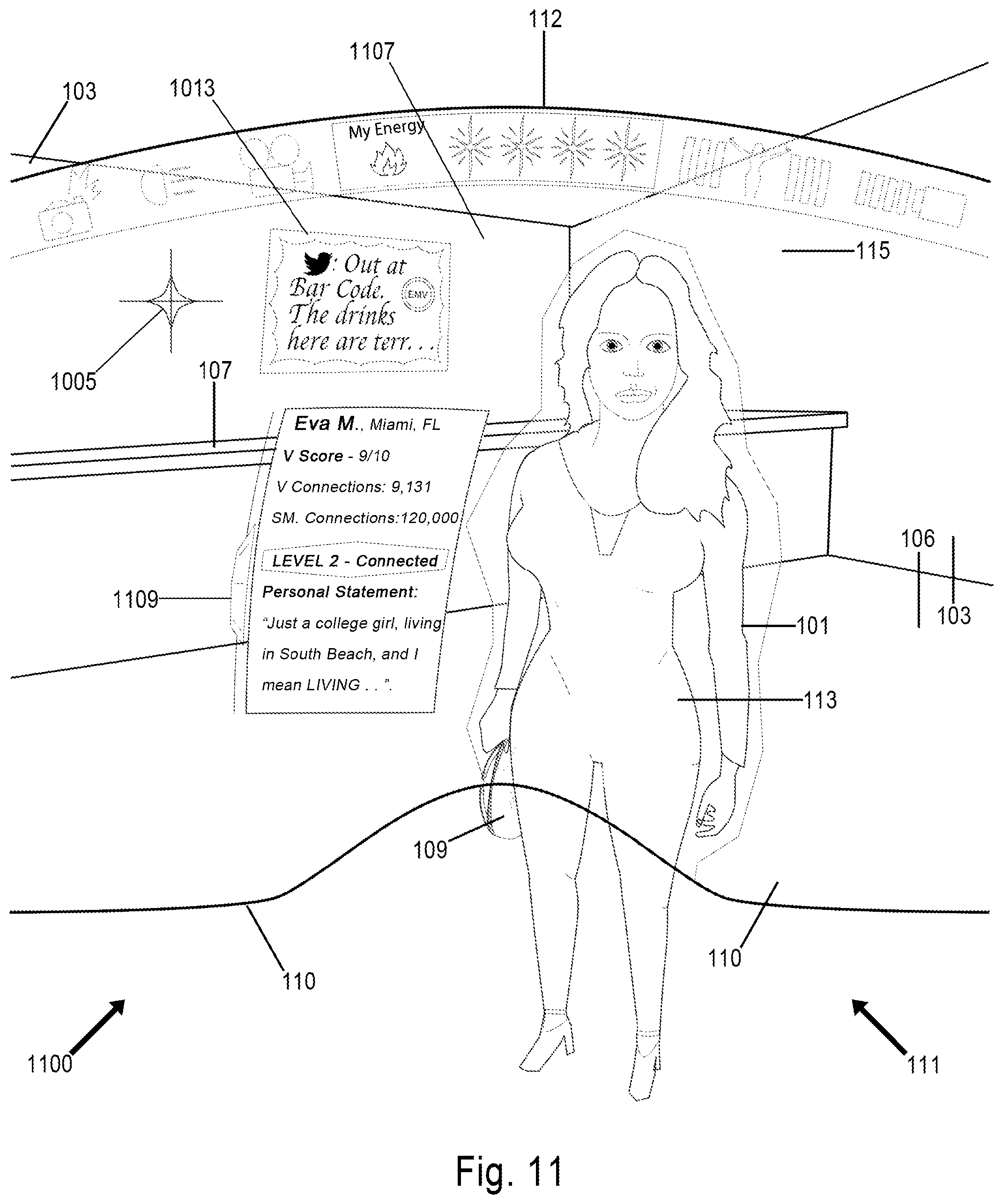 Patent US12377357 Figure 11 – Extended reality techniques improving social interactions