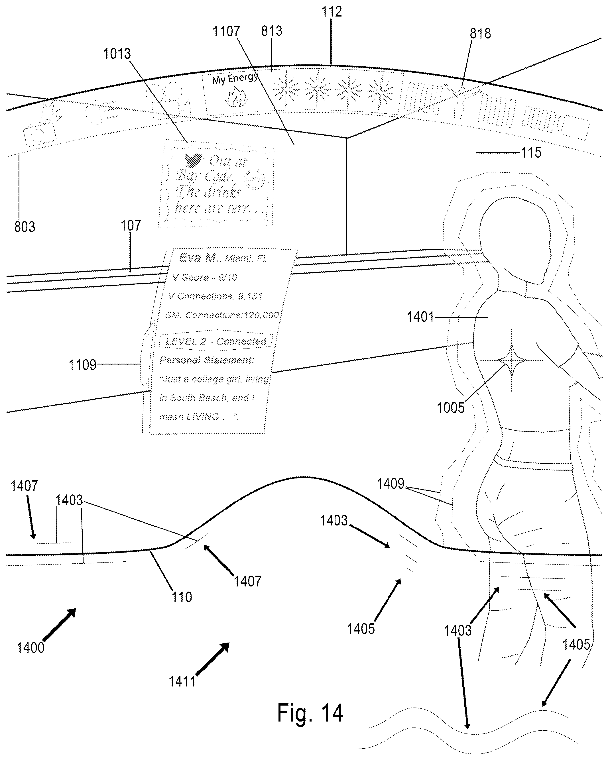 Patent US12377357 Figure 14 – Extended reality techniques improving social interactions