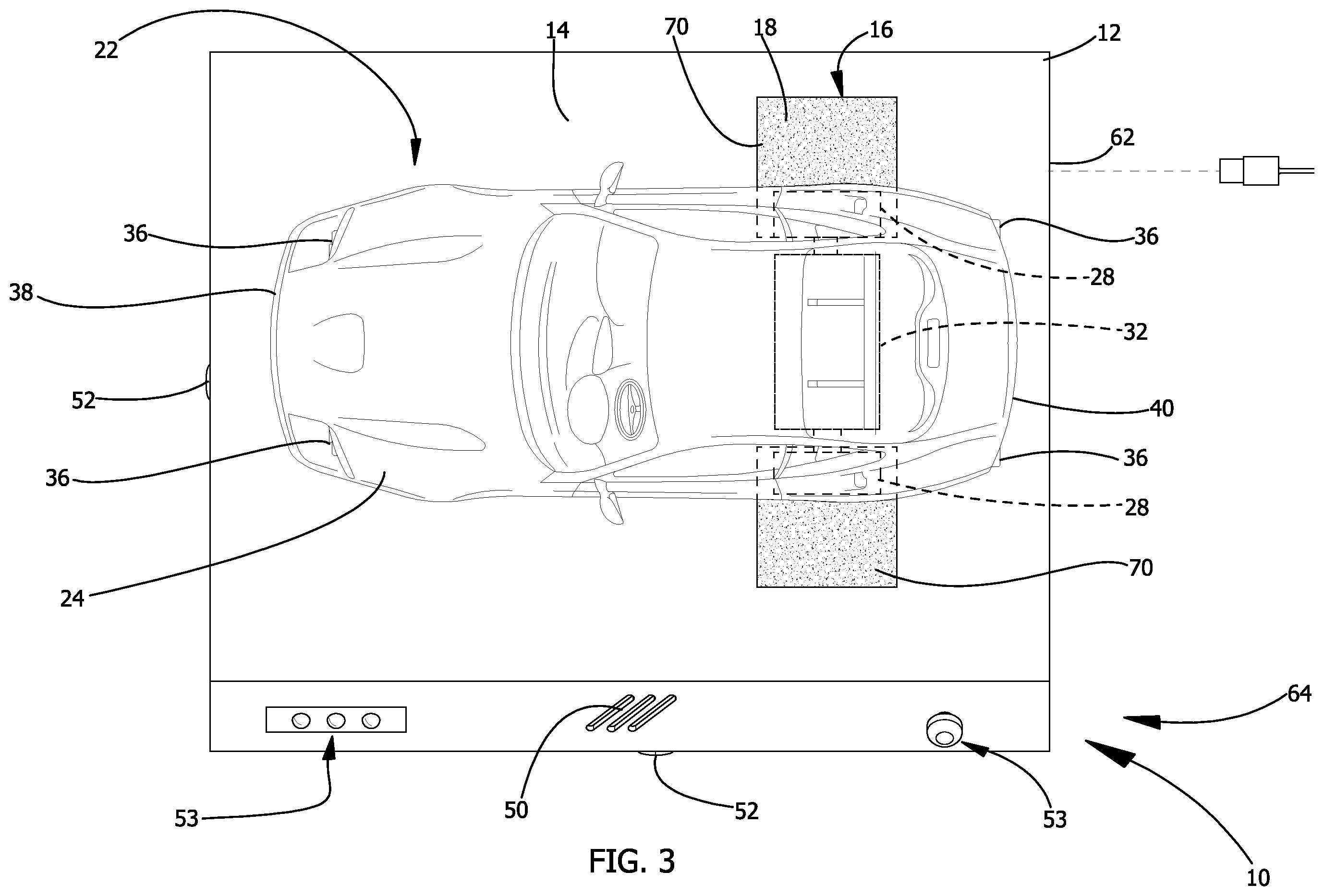 Patent US12377360 Figure 3 – Toy vehicle with a burnout function