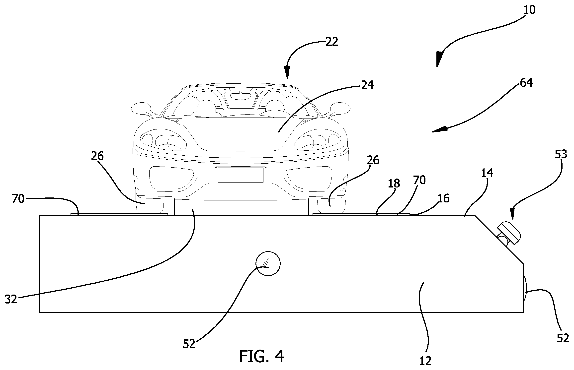 Patent US12377360 Figure 4 – Toy vehicle with a burnout function