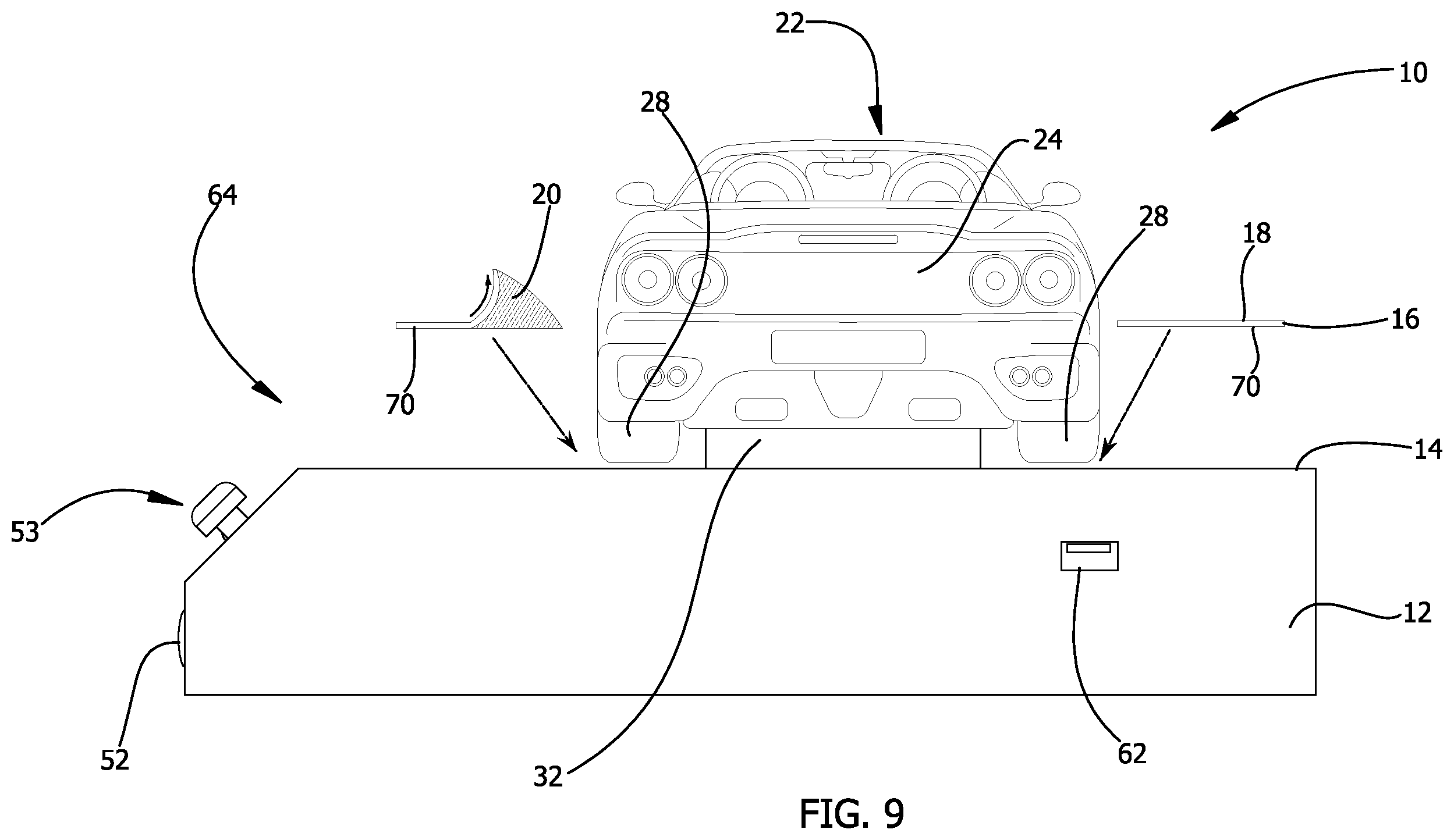 Patent US12377360 Figure 9 – Toy vehicle with a burnout function