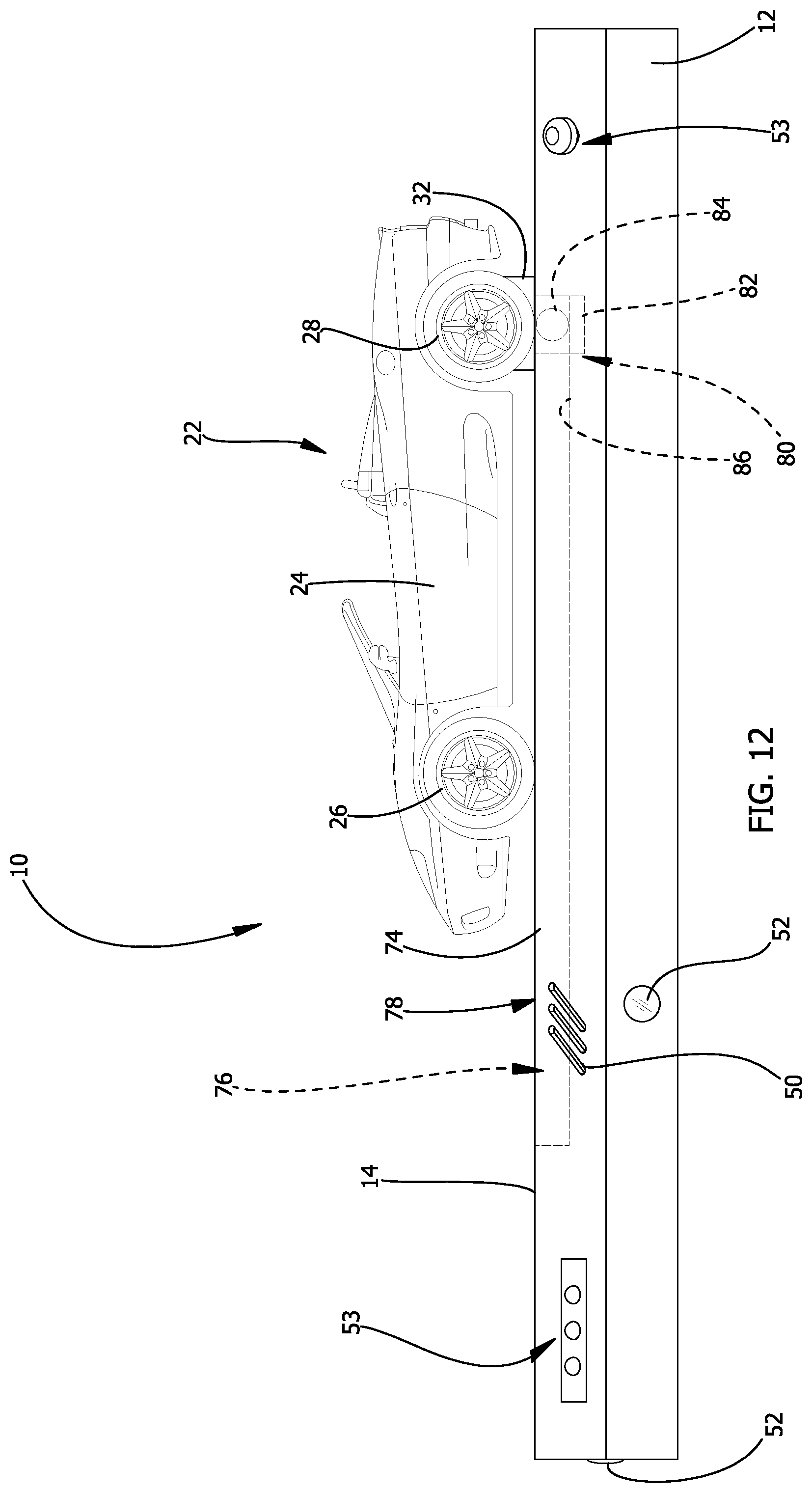 Patent US12377360 Figure 12 – Toy vehicle with a burnout function