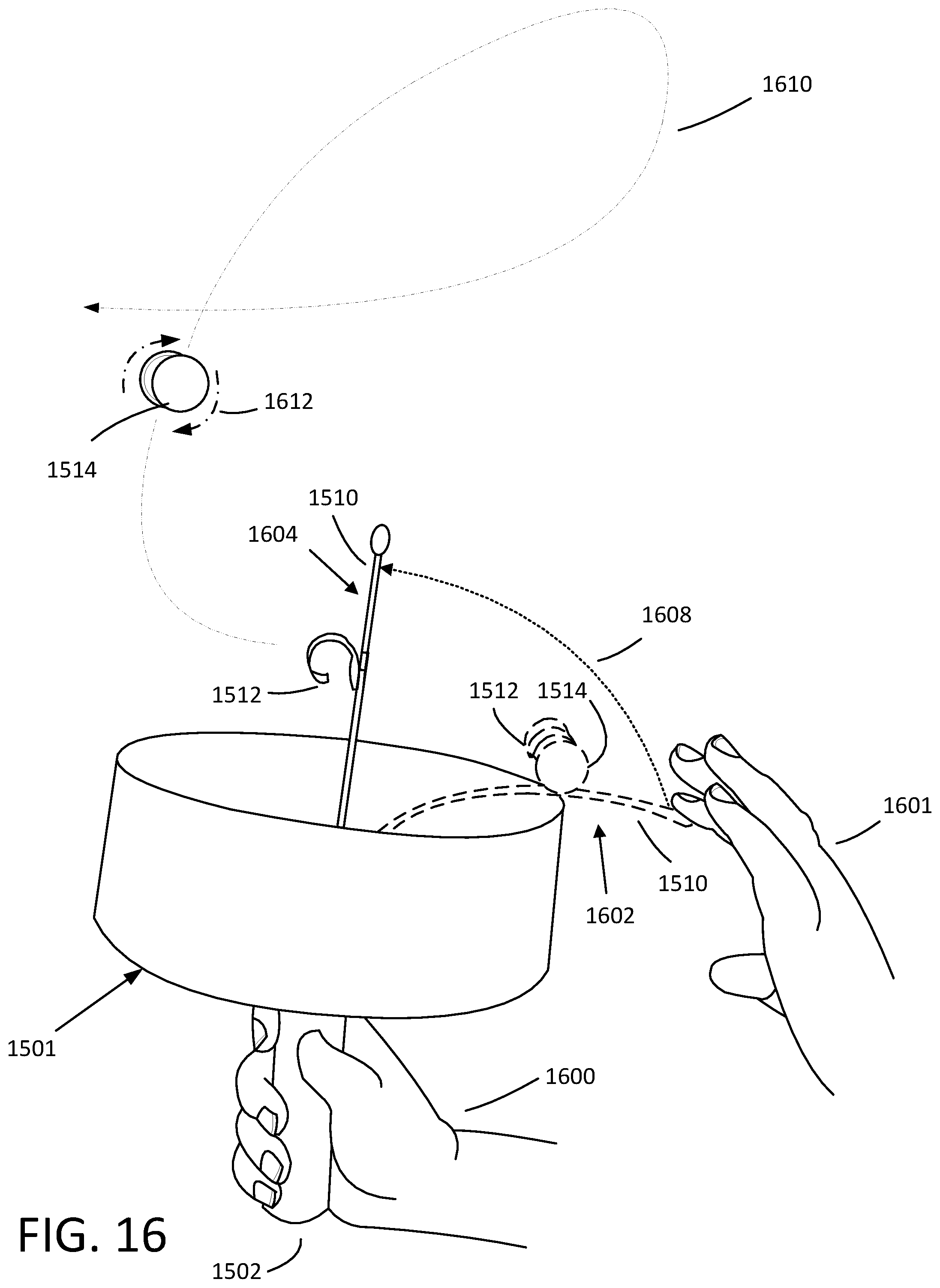 Patent US12377364 Figure 13 – Magnus effect cylindrical projectile and launcher