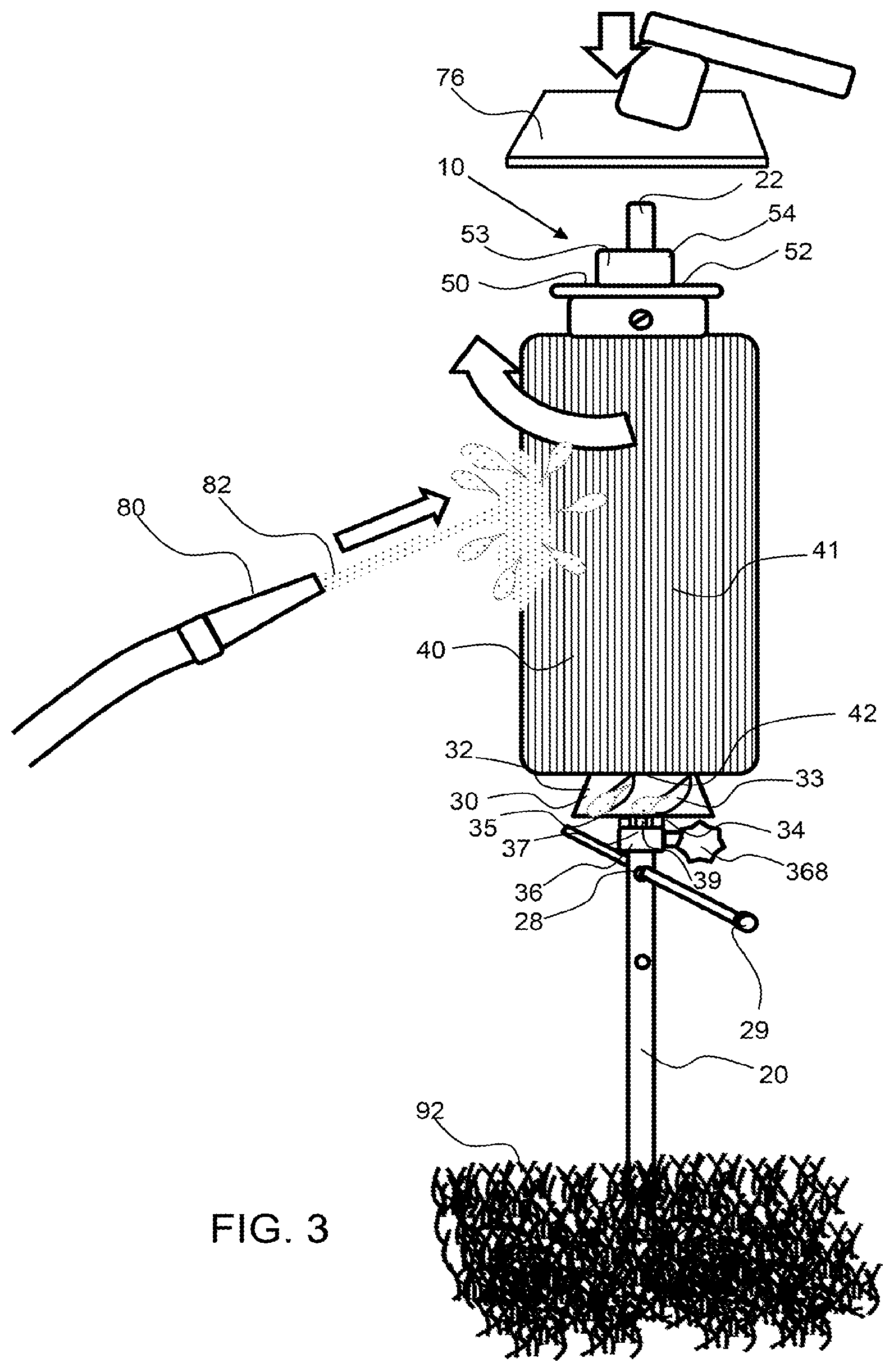 Patent US12377369 Figure 3 – Portable pool filter cleaning system and method of cleaning a pool filter