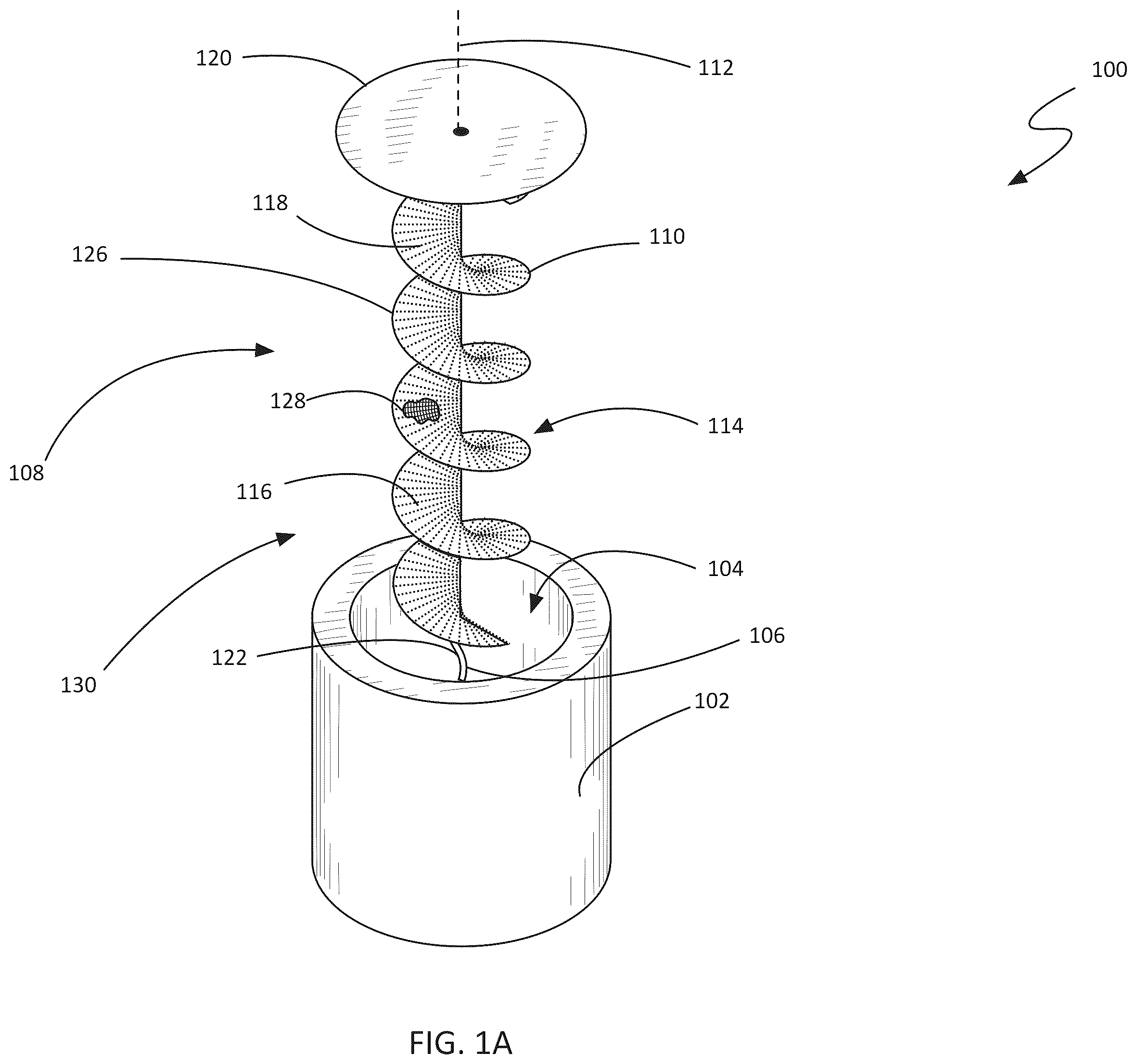 Patent US12377380 Figure 1 – Passive CO 2 capture device with a helical sorbent structure