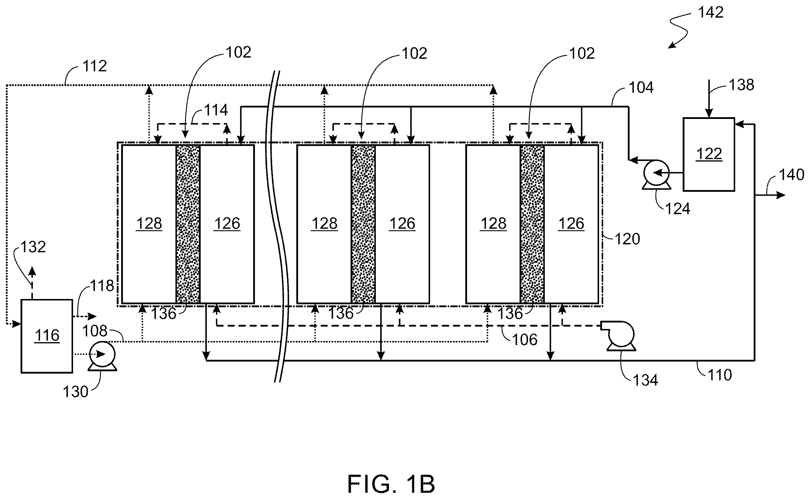 Patent US12377386 Figure 2 – Multi-stage direct contact membrane distillation system and process