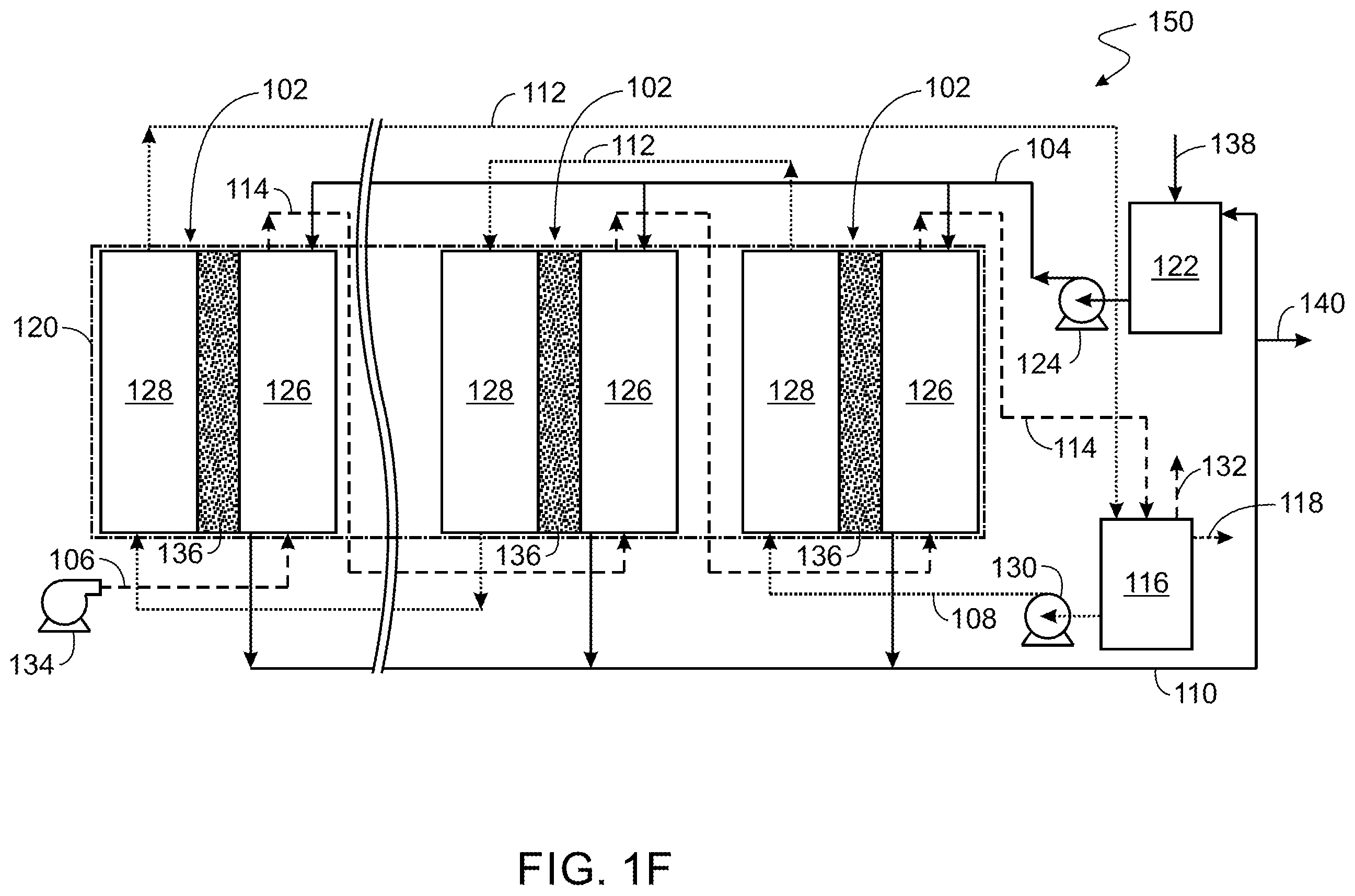 Patent US12377386 Figure 6 – Multi-stage direct contact membrane distillation system and process