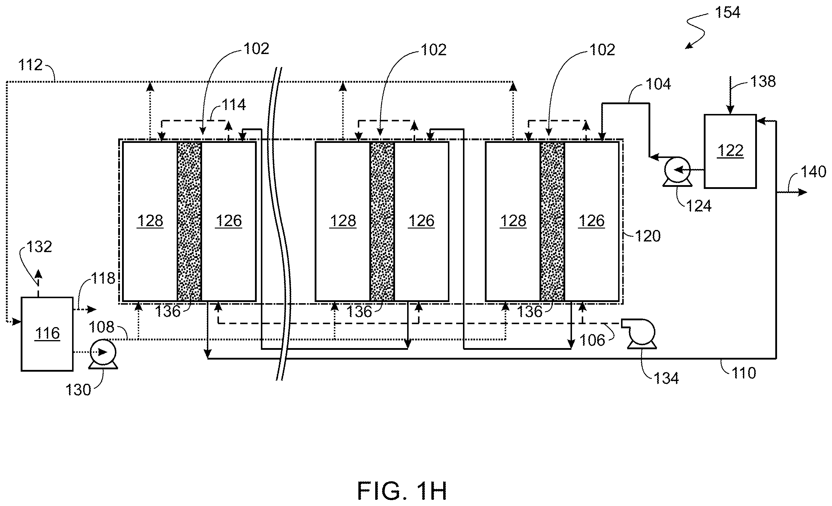 Patent US12377386 Figure 8 – Multi-stage direct contact membrane distillation system and process