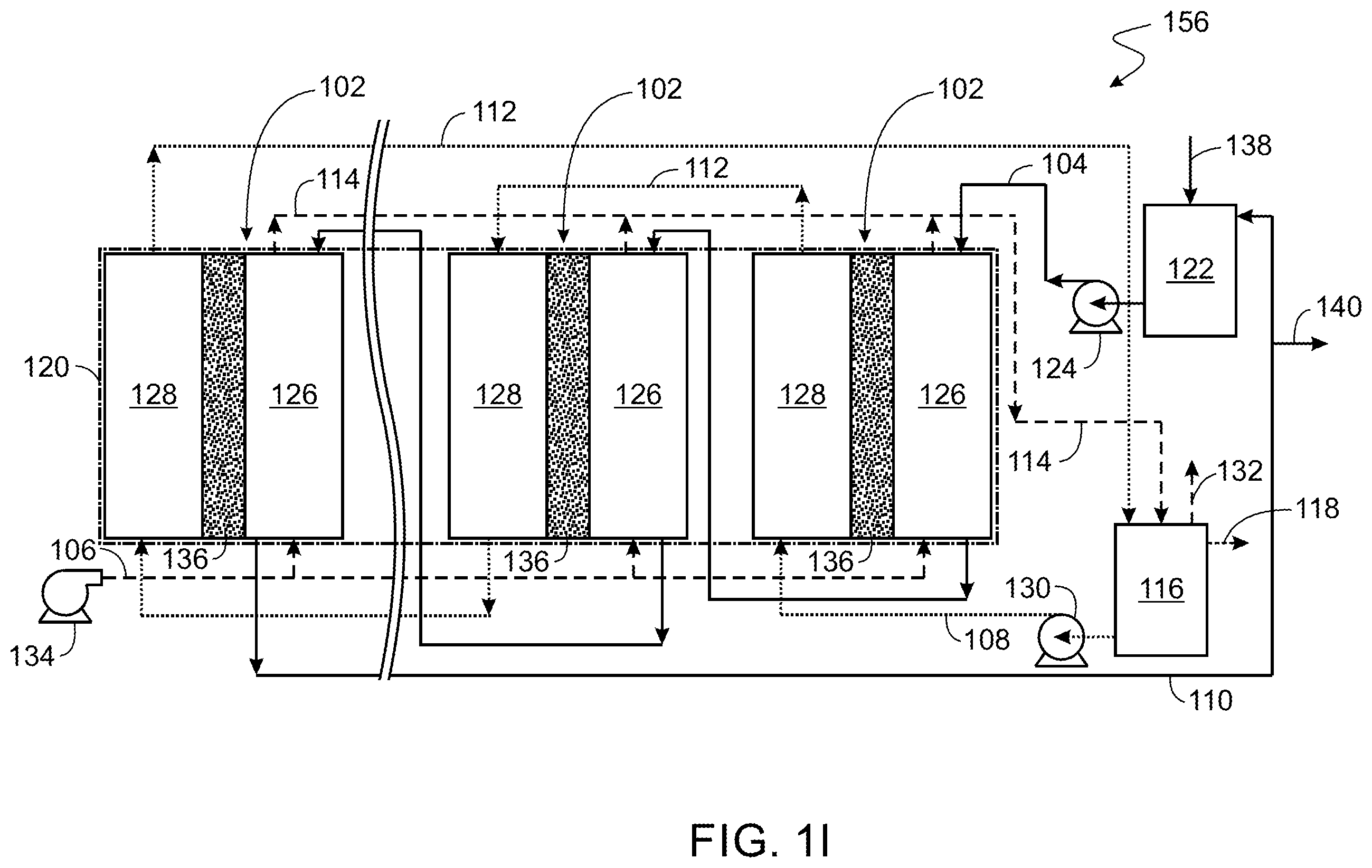 Patent US12377386 Figure 9 – Multi-stage direct contact membrane distillation system and process
