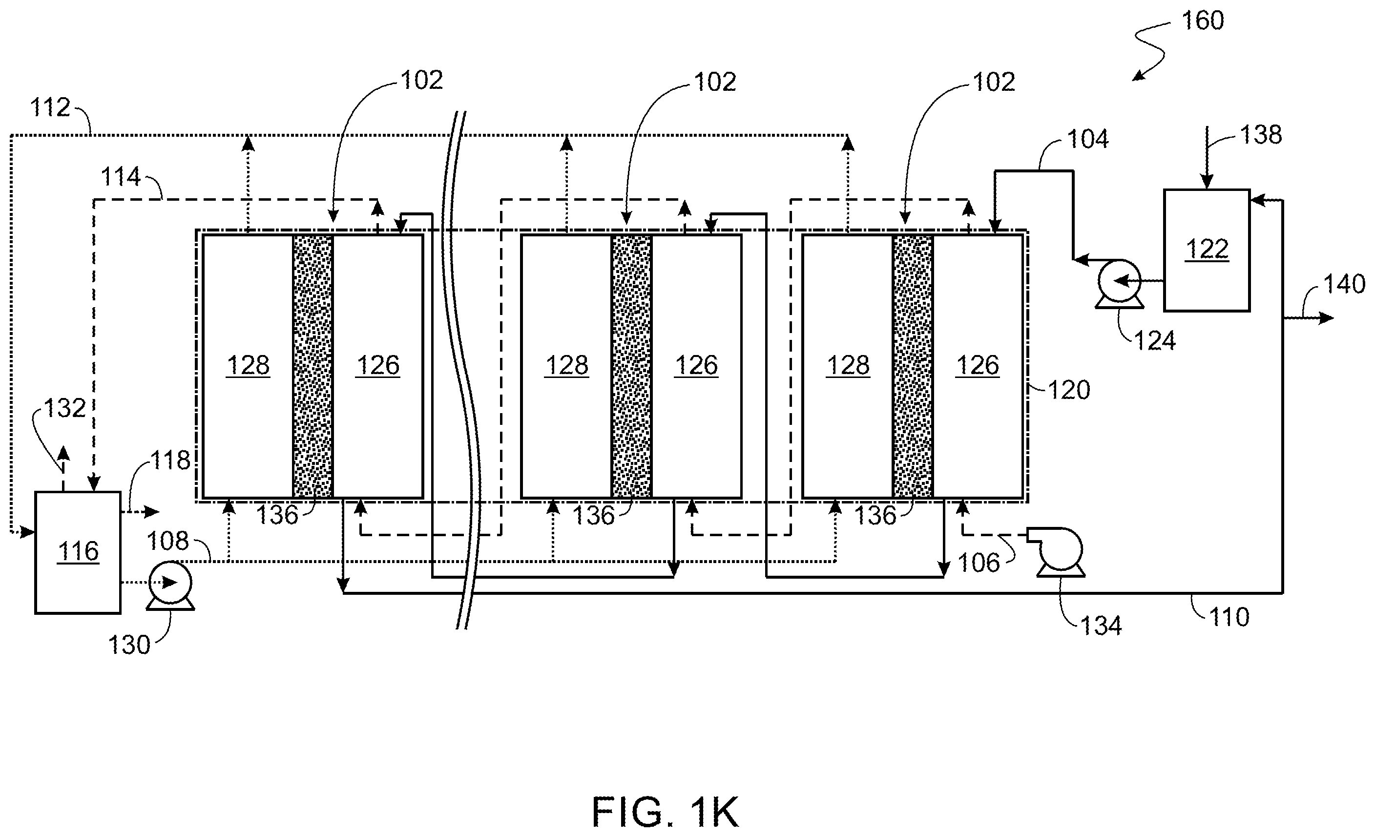 Patent US12377386 Figure 11 – Multi-stage direct contact membrane distillation system and process