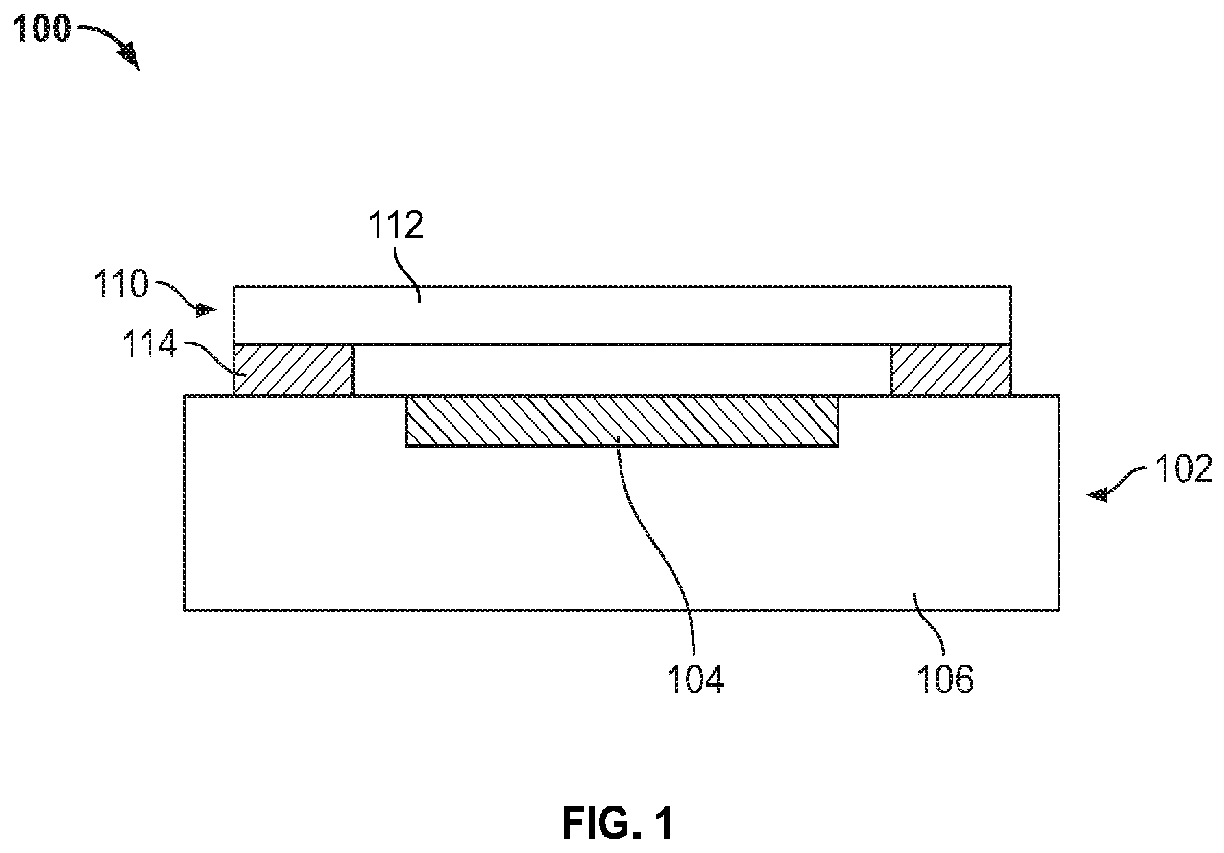 Patent US12377388 Figure 1 – Acoustic composite including a stiffening polymer, devices, and assemblies including the same