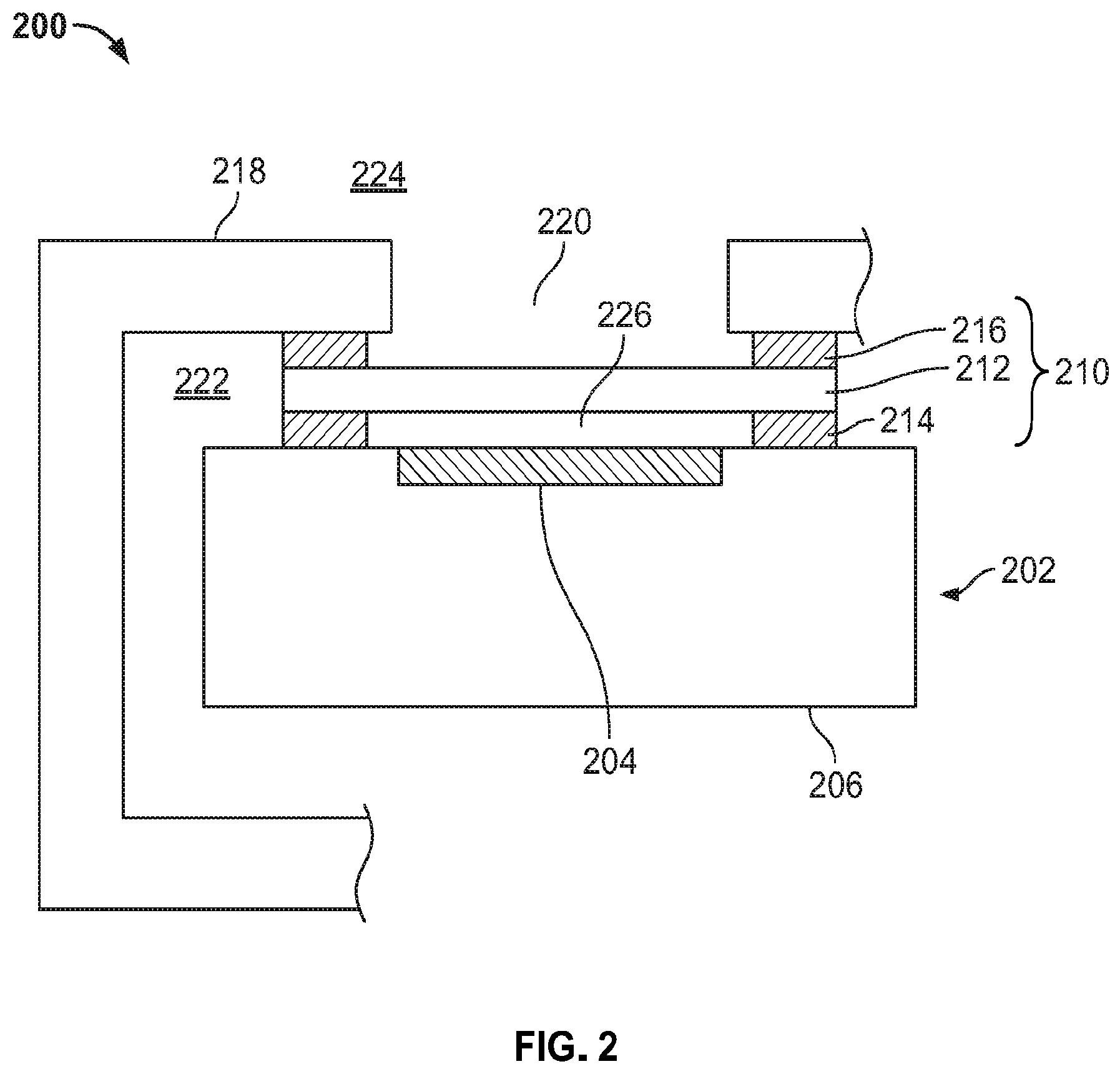 Patent US12377388 Figure 2 – Acoustic composite including a stiffening polymer, devices, and assemblies including the same