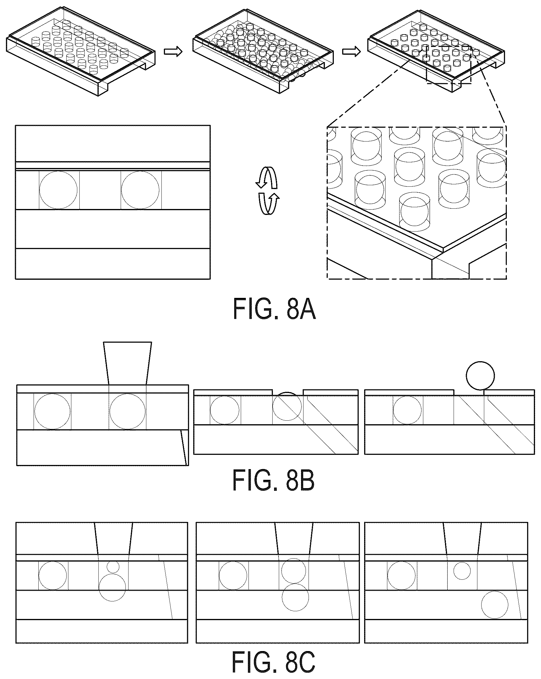 Patent US12377415 Figure 8 – Photoactivated selective release (PHASR) of droplets from microwell arrays