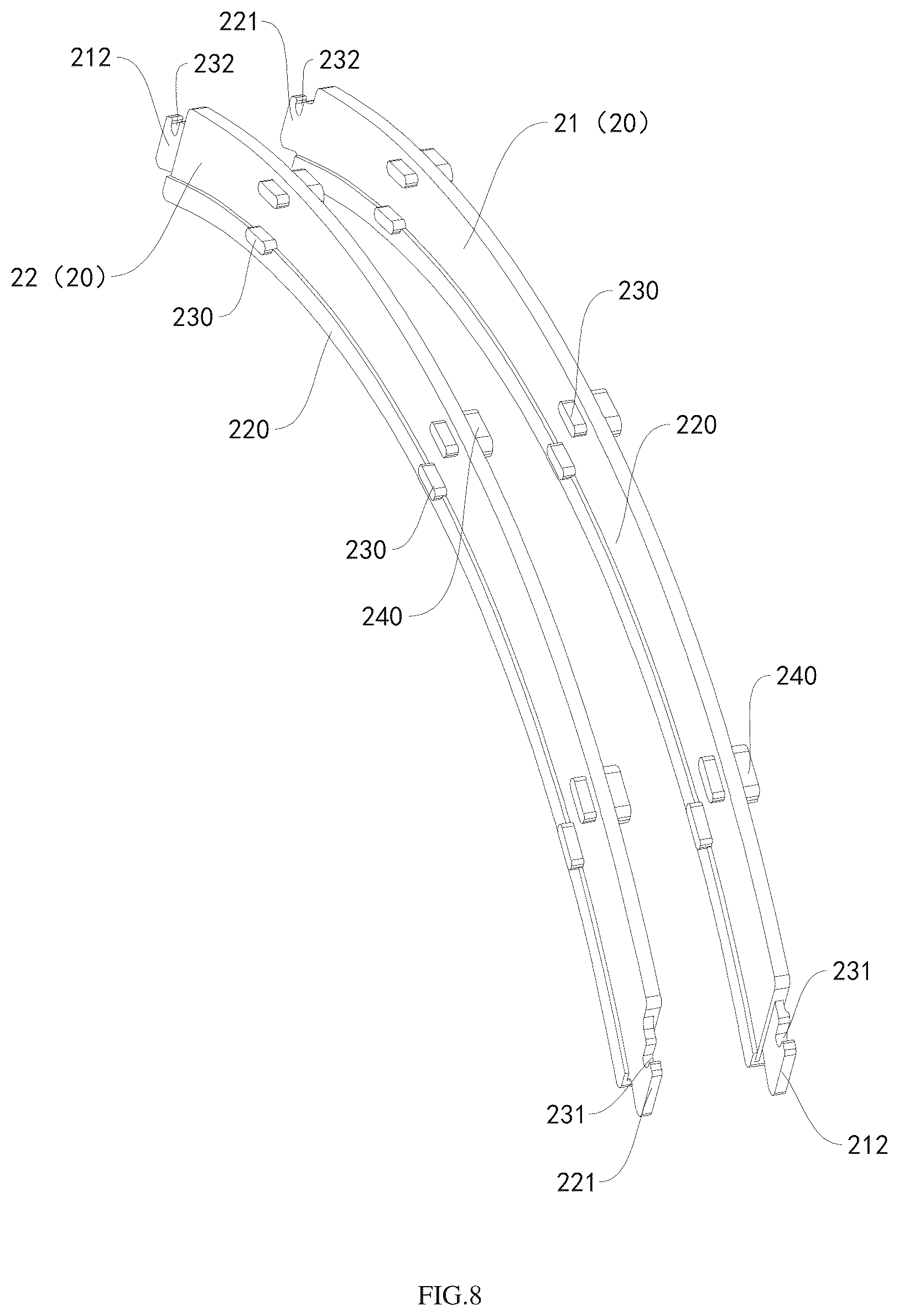 Patent US12377422 Figure 8 – Electrostatic dust removal apparatus and electrode unit thereof