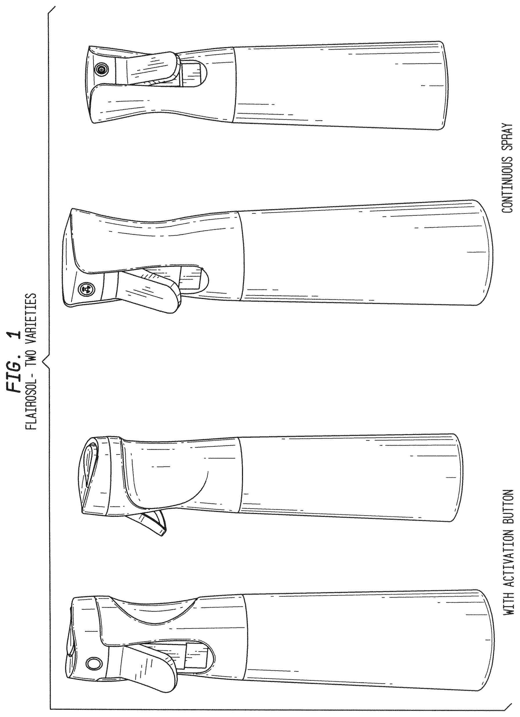 Patent US12377425 Figure 1 – Sprayer device with aerosol functionality—Flairosol
