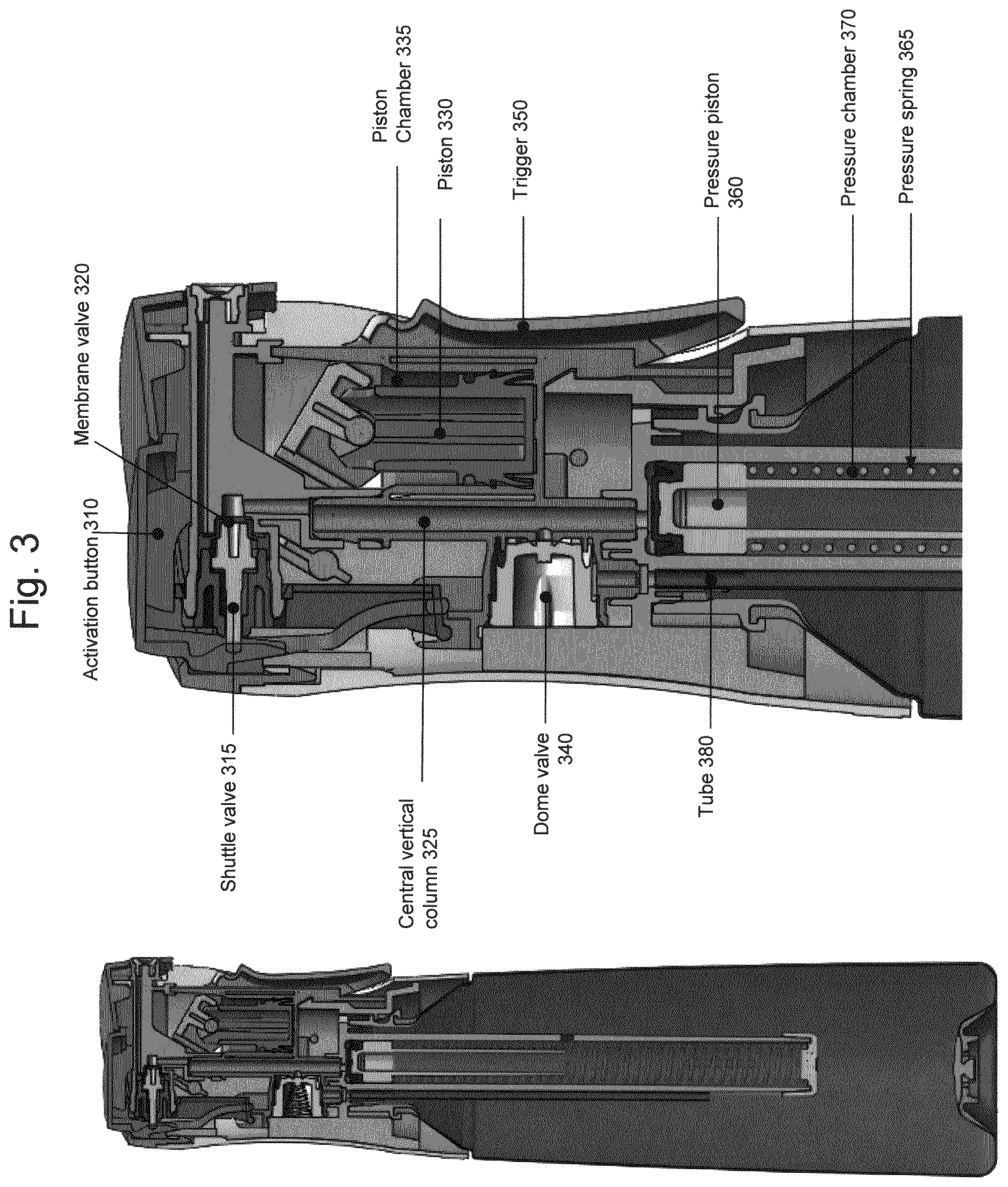 Patent US12377425 Figure 3 – Sprayer device with aerosol functionality—Flairosol