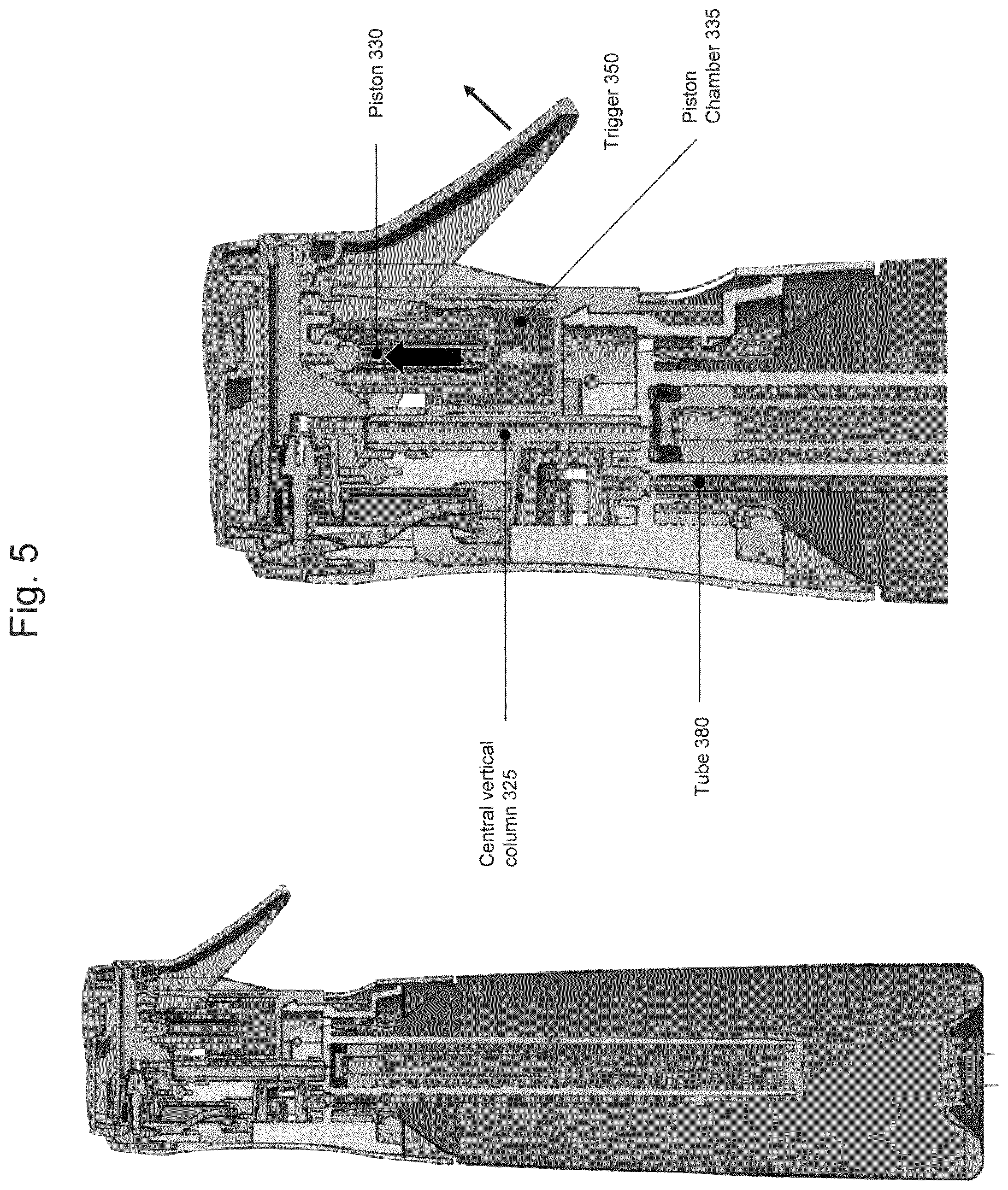 Patent US12377425 Figure 5 – Sprayer device with aerosol functionality—Flairosol