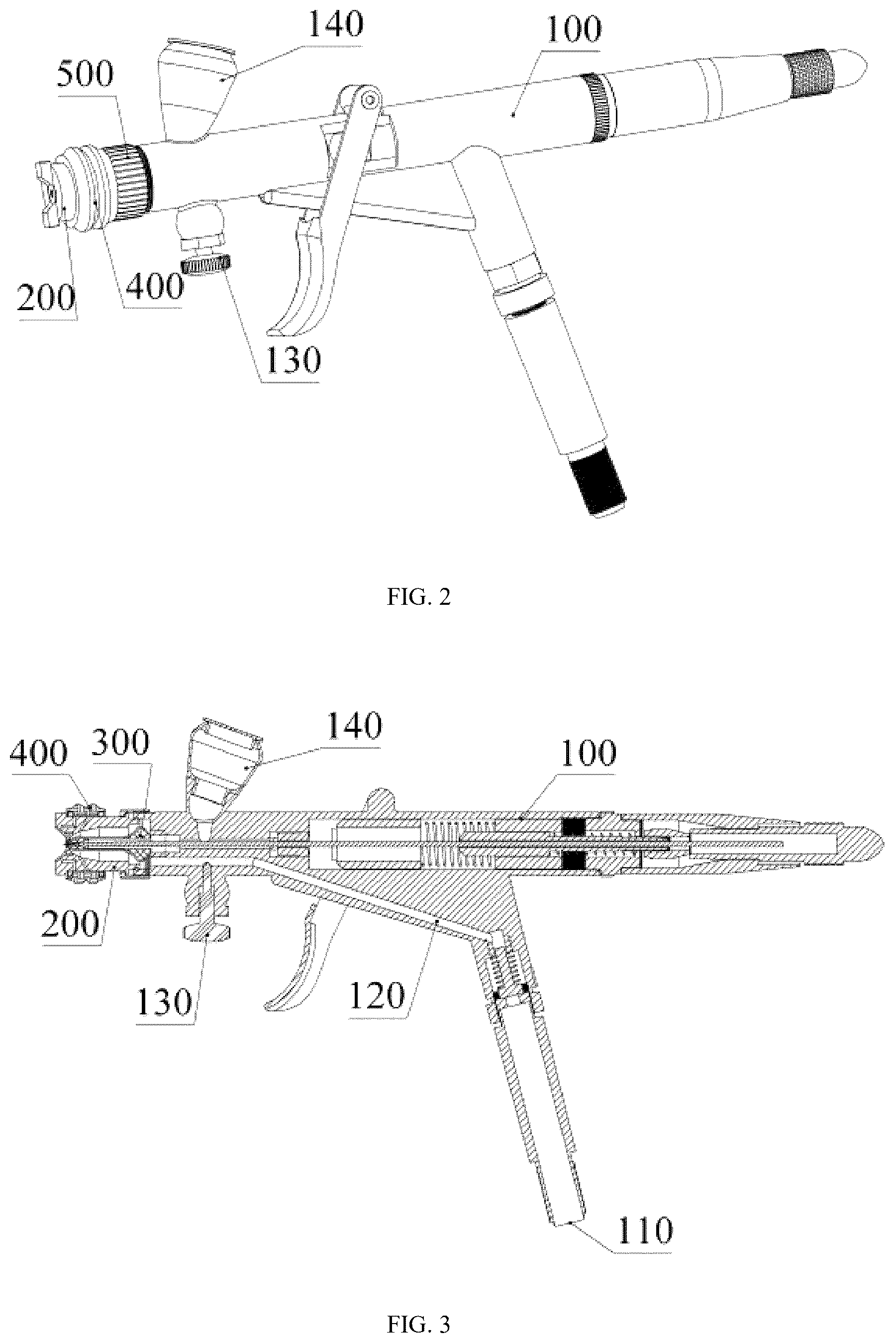 Patent US12377427 Figure 2 – Airbrush with quick switchable atomization mode