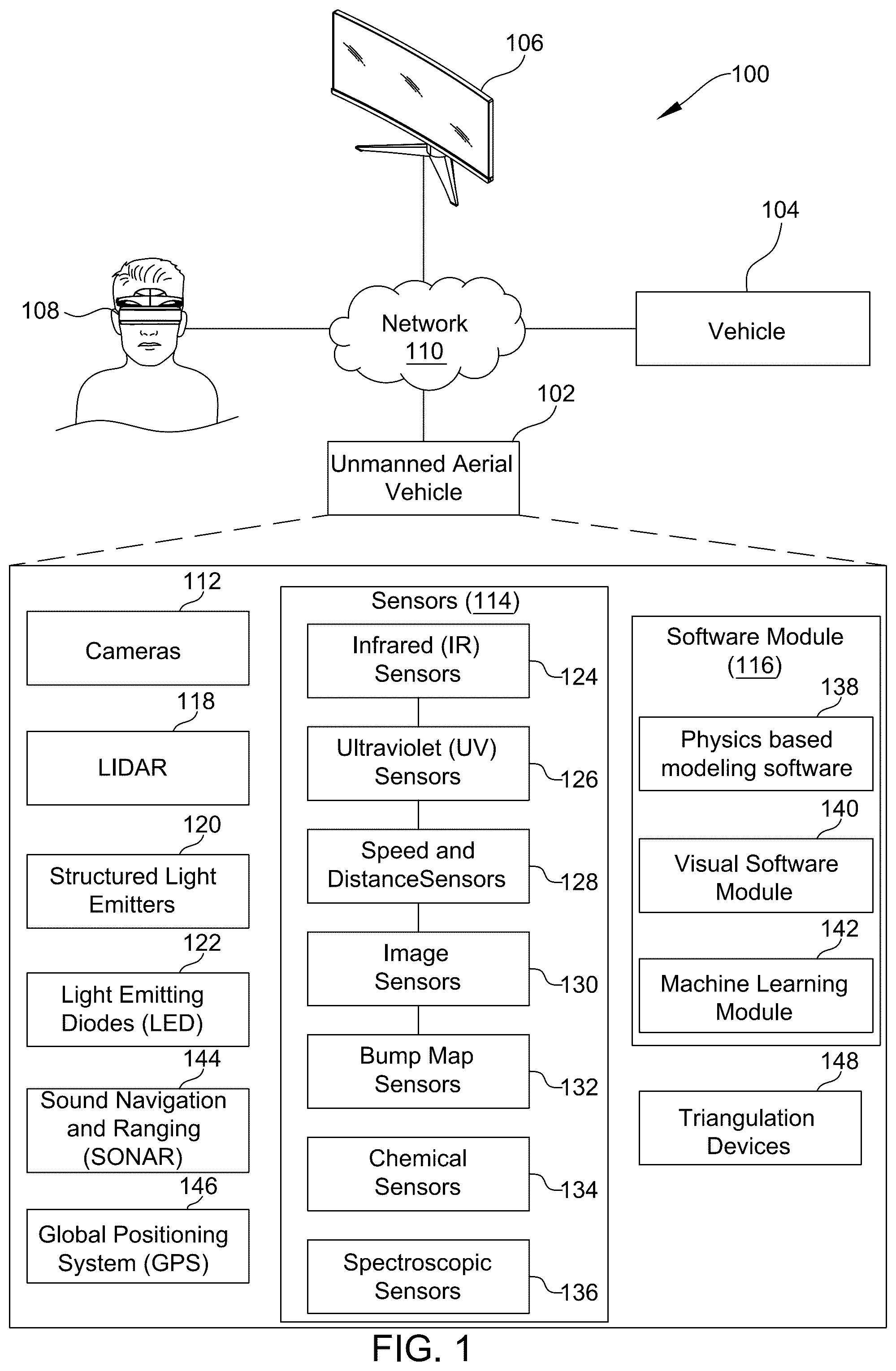 Patent US12377431 Figure 1 – Systems and method for painting using drones