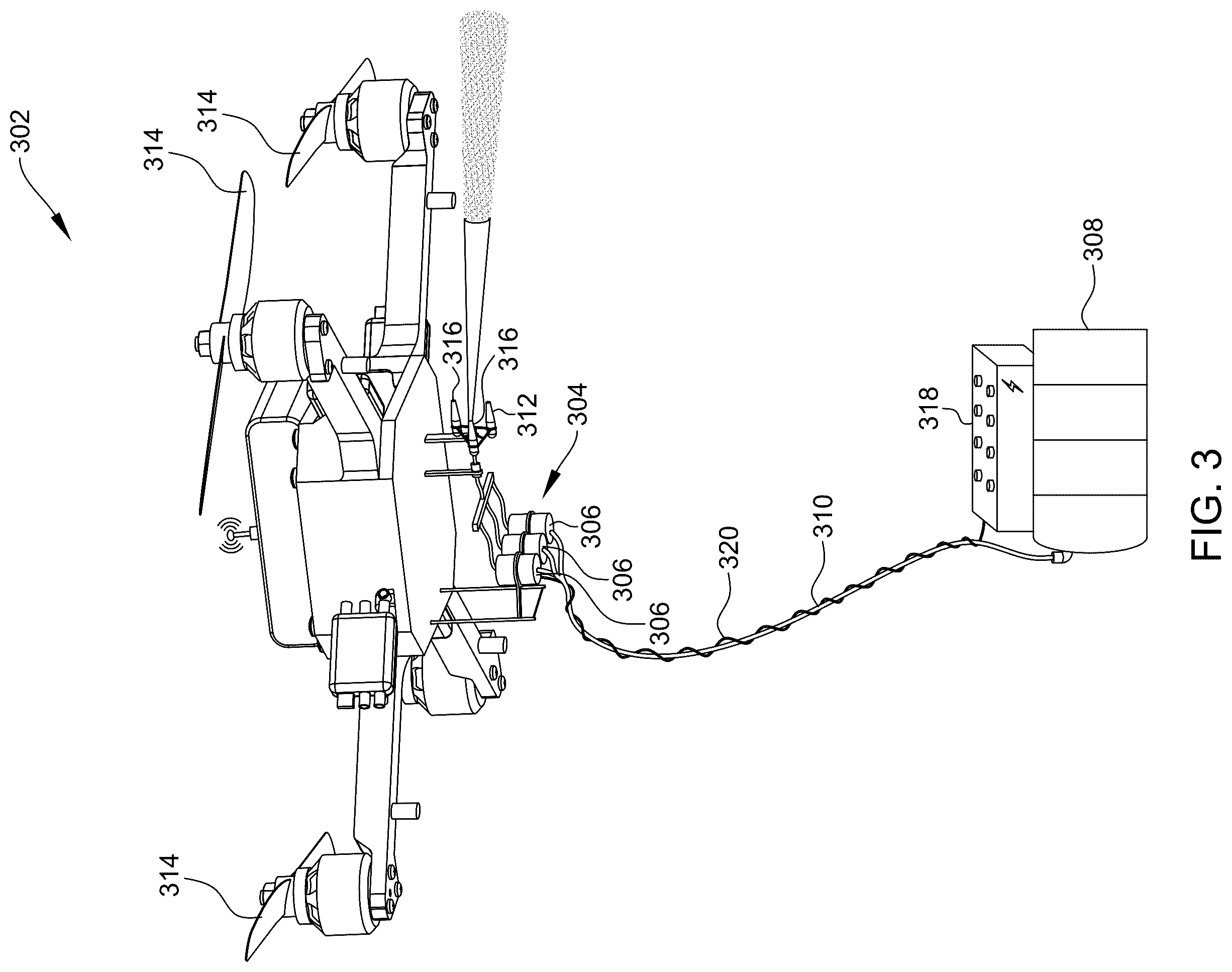 Patent US12377431 Figure 3 – Systems and method for painting using drones