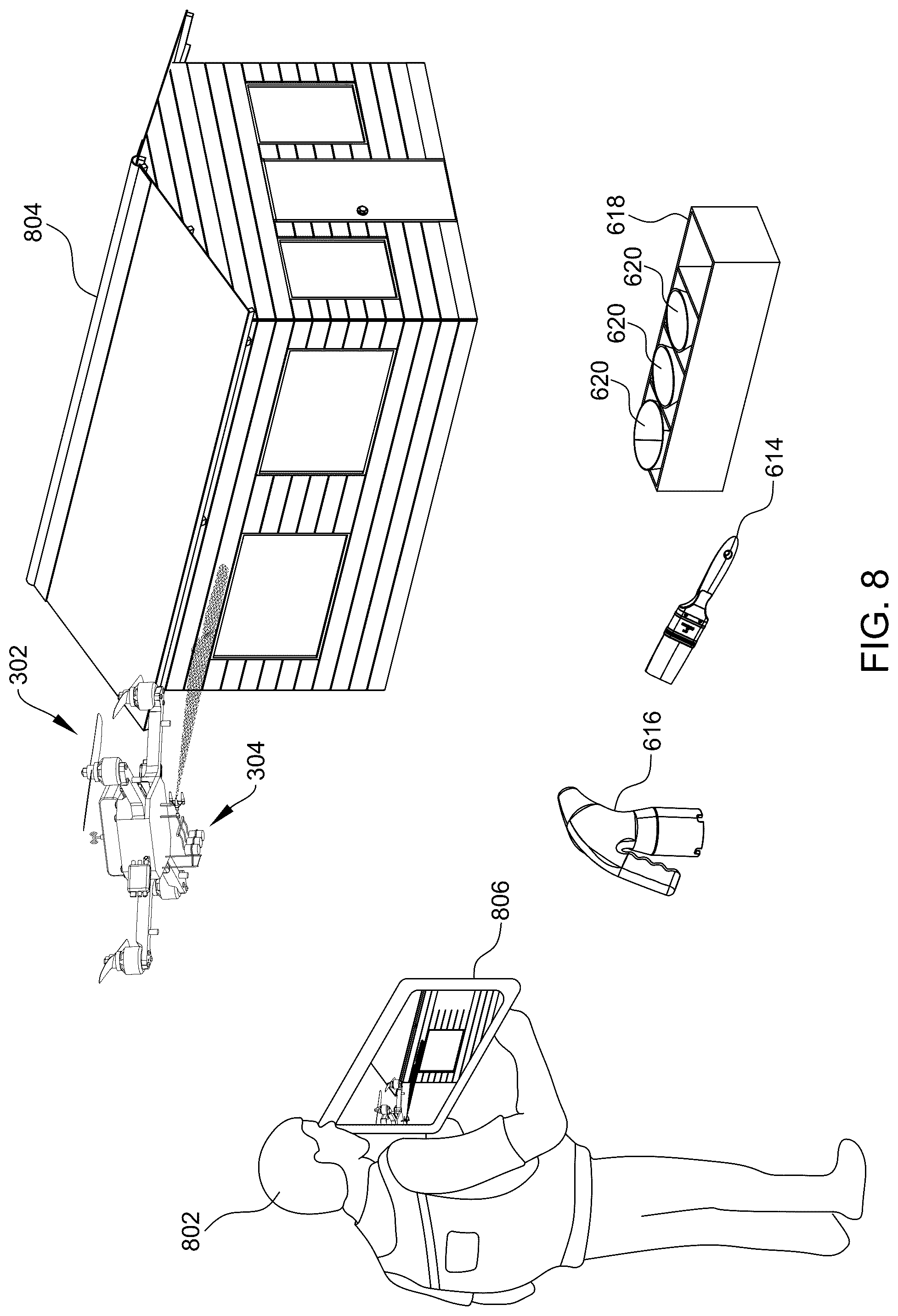 Patent US12377431 Figure 13 – Systems and method for painting using drones