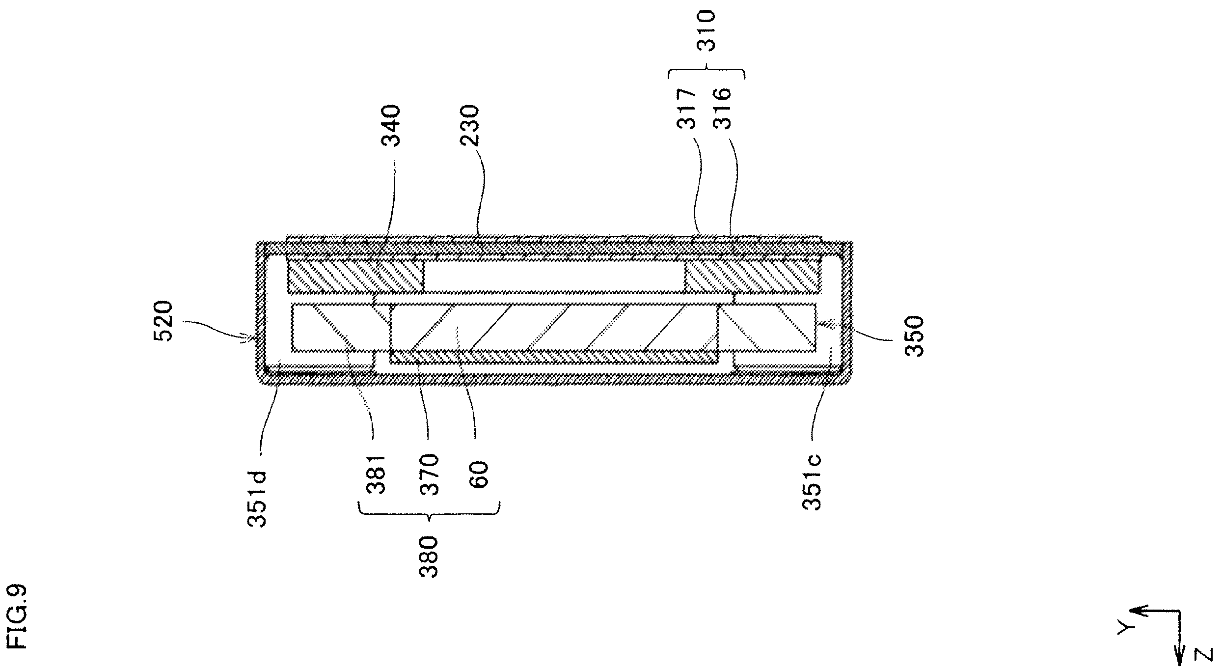 Patent US12377442 Figure 9 – Vibration generator moving vibrator by magnetic field generated by coil and vibrator-mounted holder used in vibration-generator