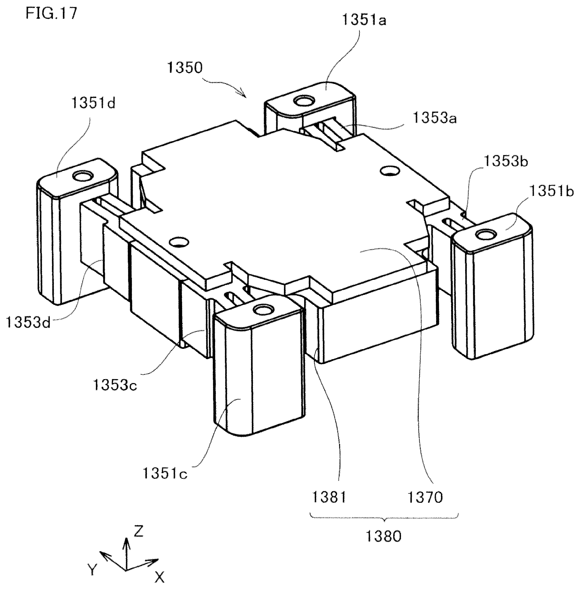 Patent US12377442 Figure 17 – Vibration generator moving vibrator by magnetic field generated by coil and vibrator-mounted holder used in vibration-generator