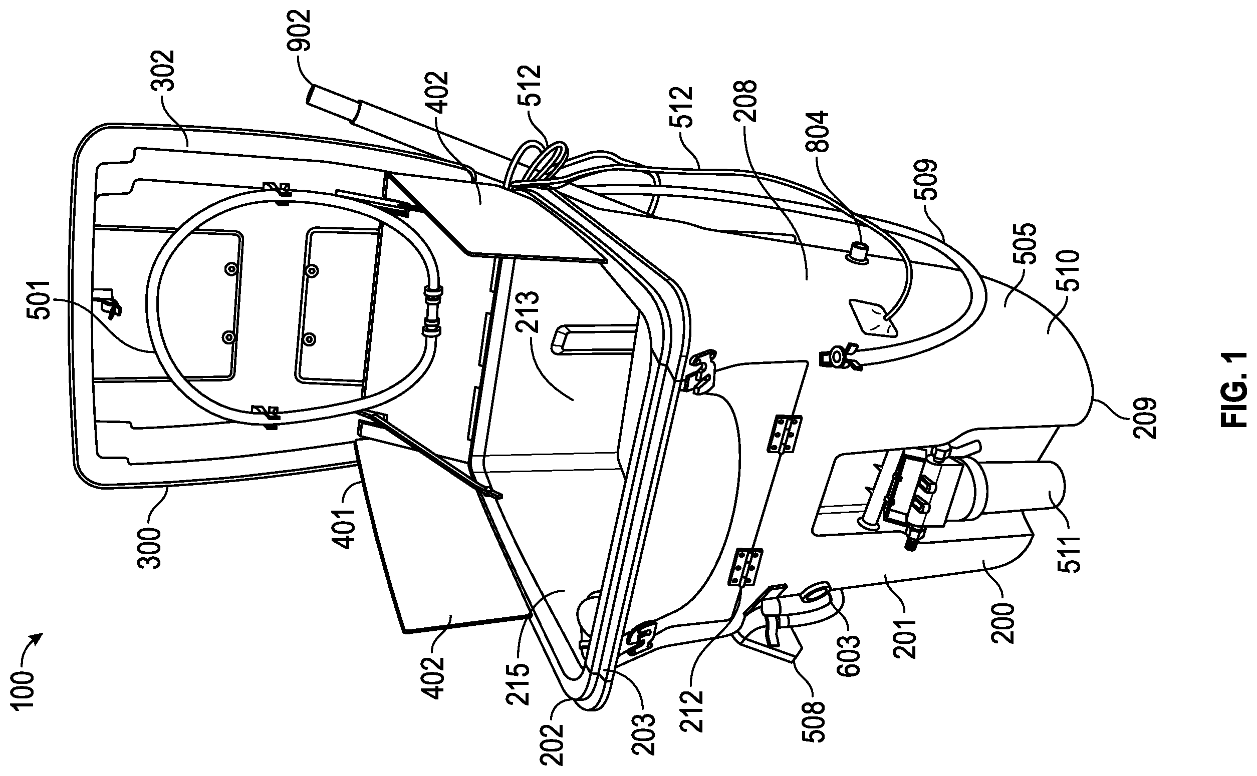 Patent US12377446 Figure 1 – Pool filter cleaning system and related method