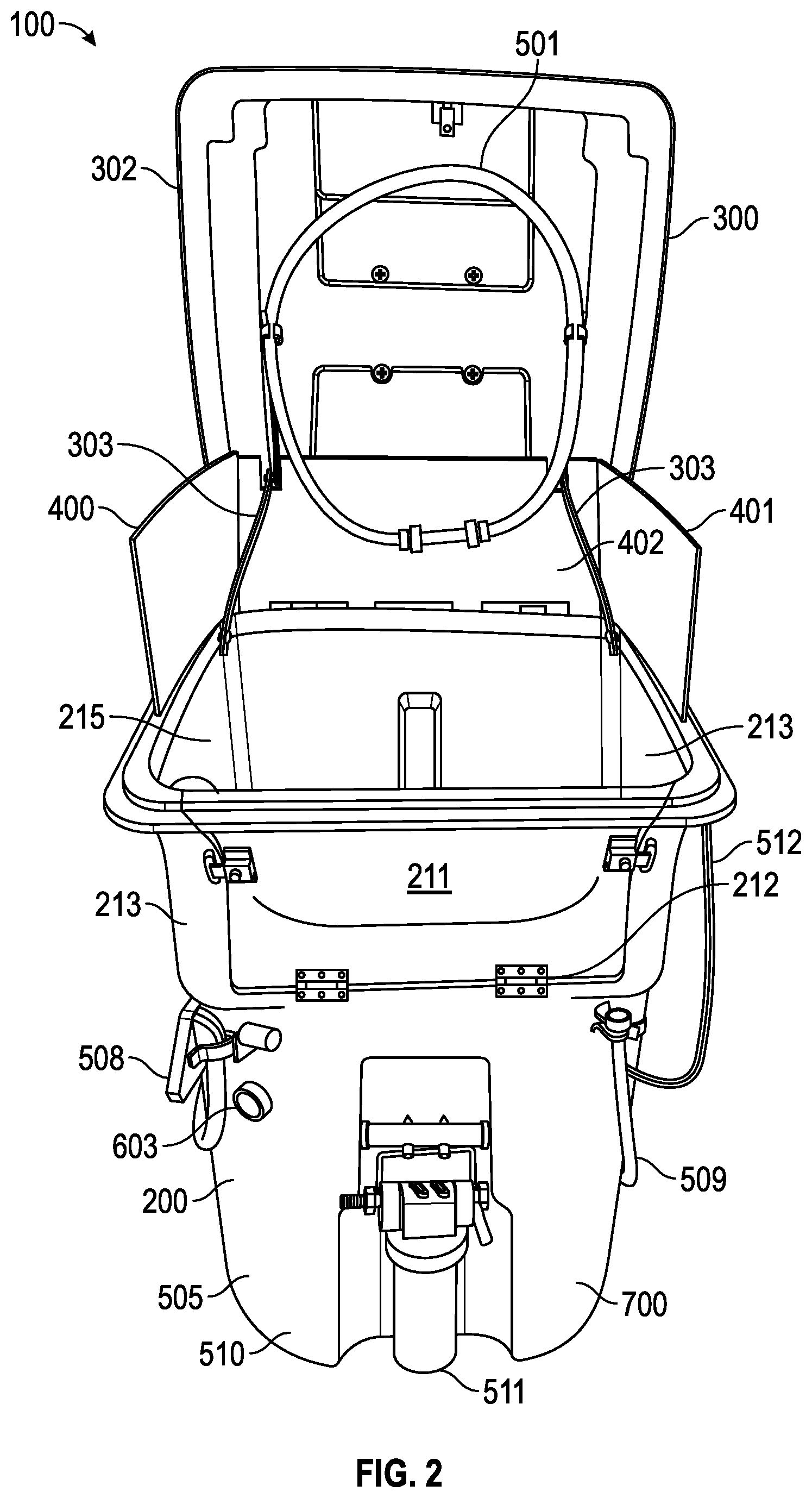 Patent US12377446 Figure 2 – Pool filter cleaning system and related method