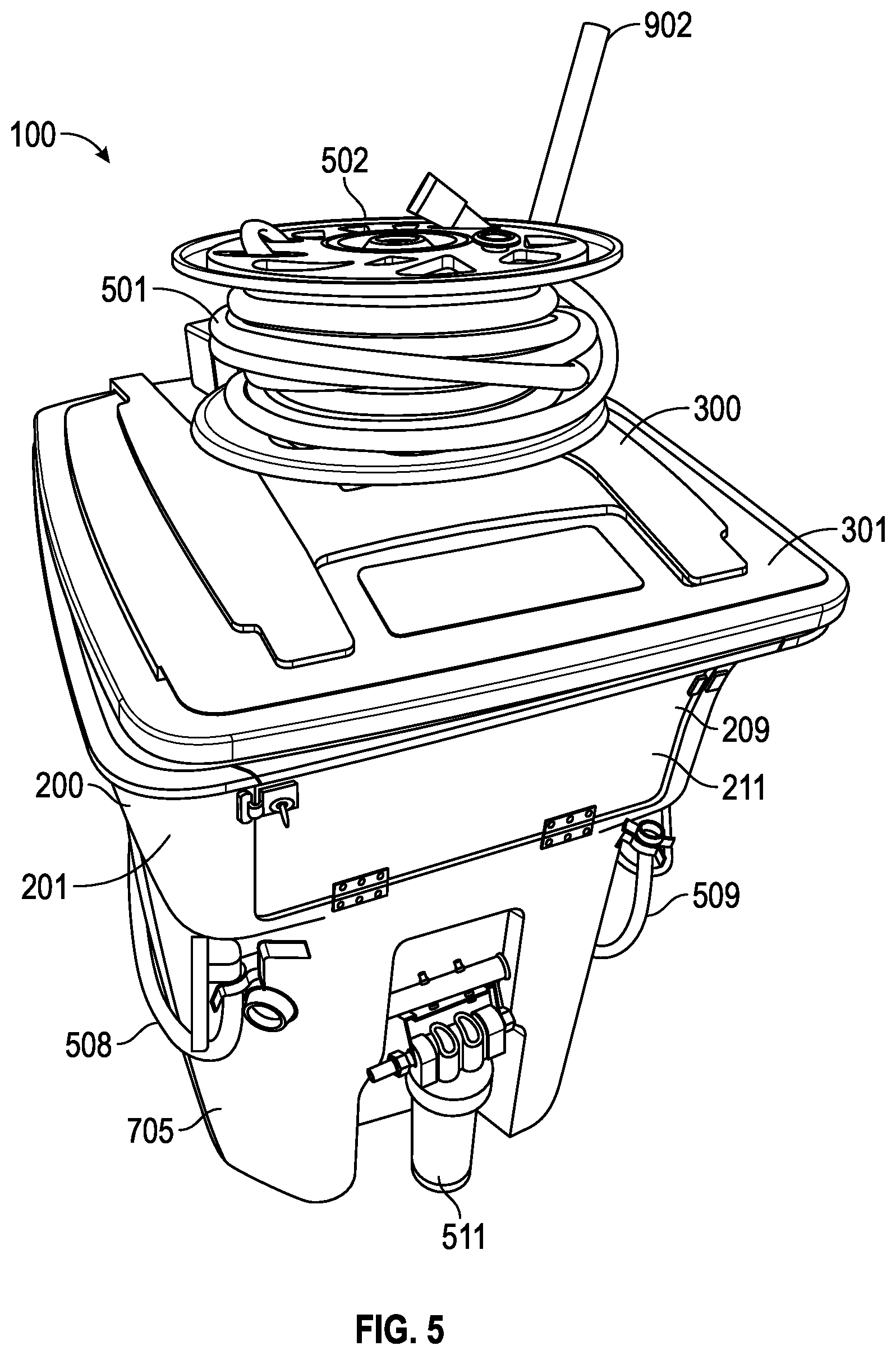 Patent US12377446 Figure 5 – Pool filter cleaning system and related method