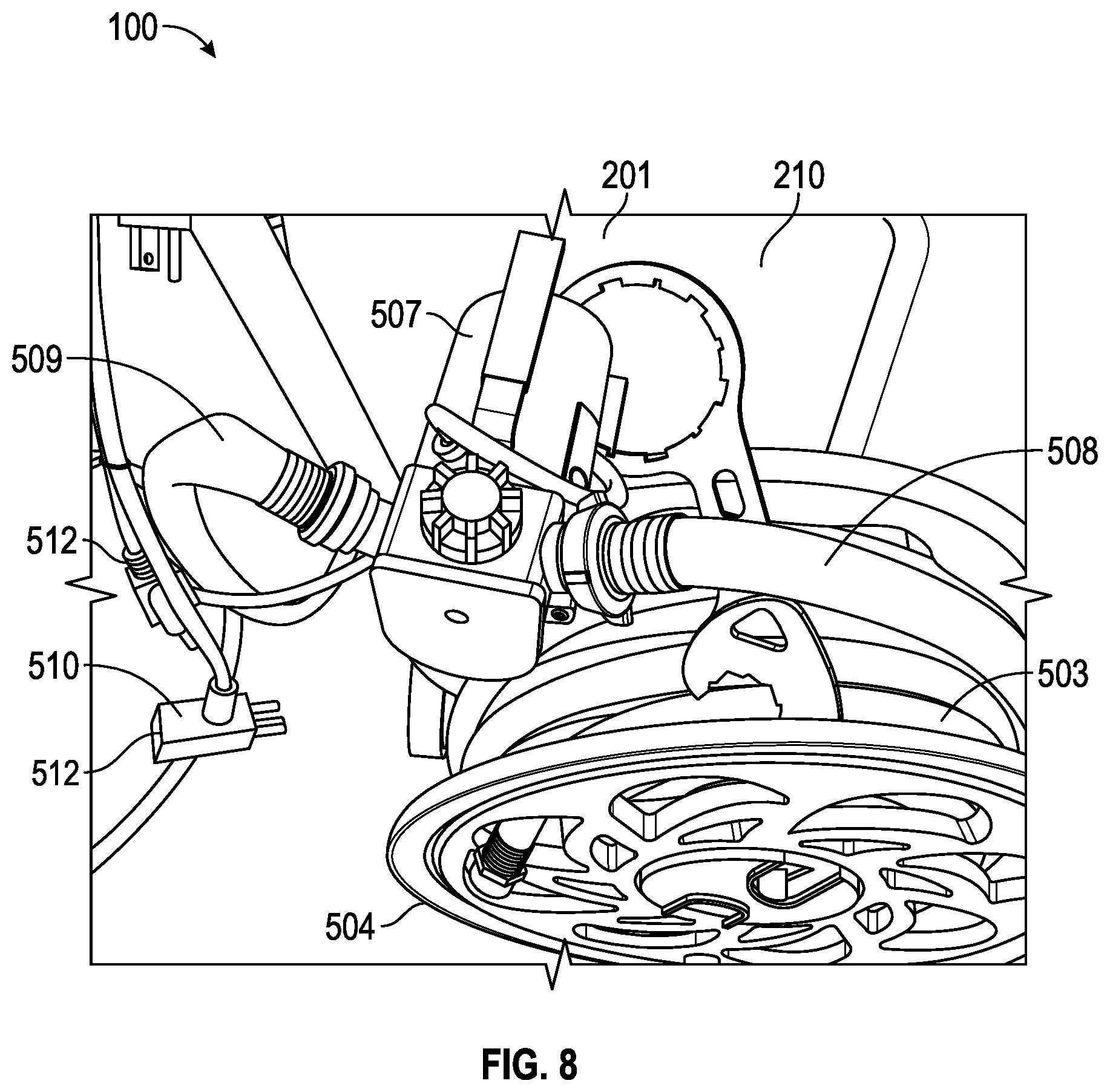 Patent US12377446 Figure 8 – Pool filter cleaning system and related method
