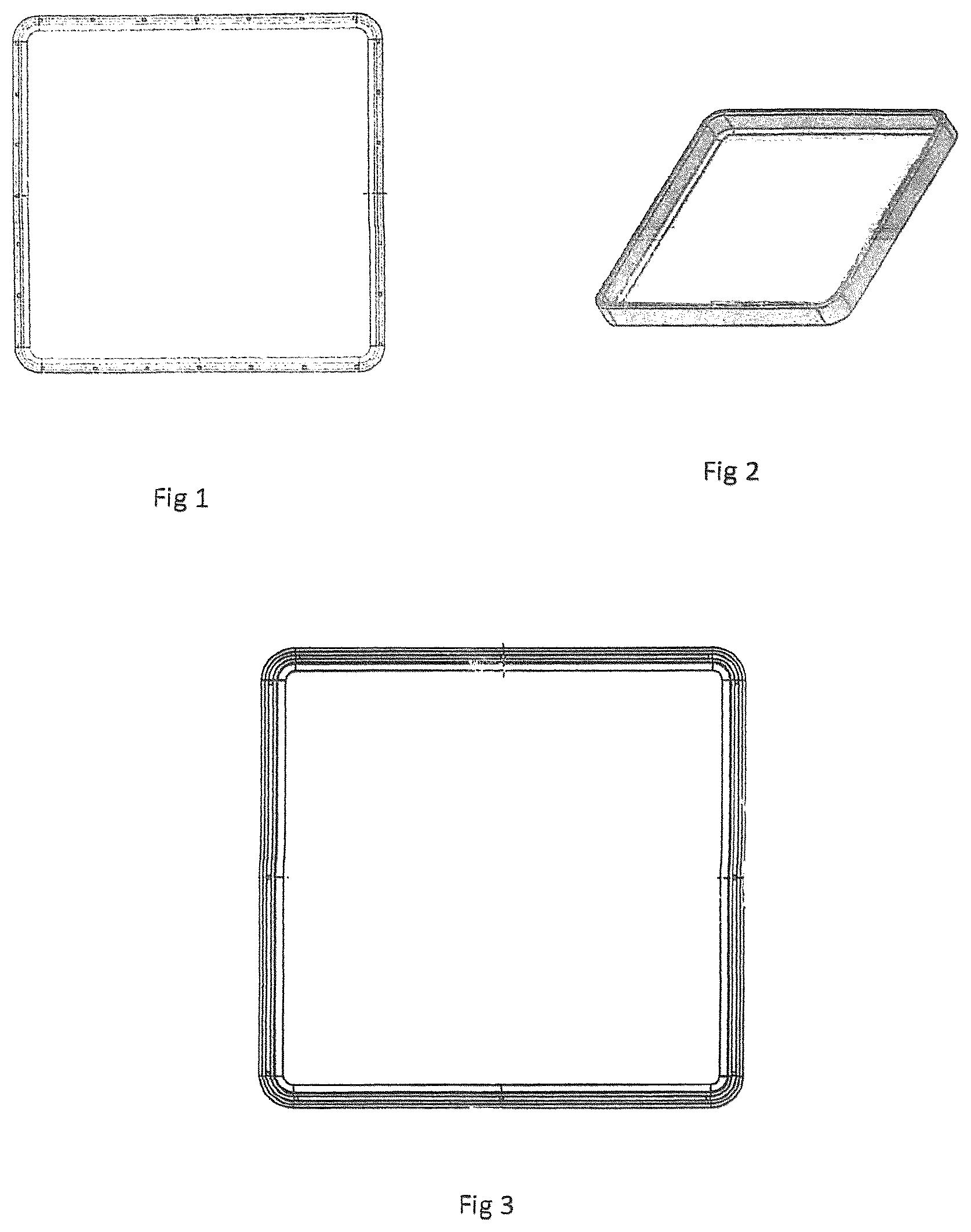 Patent US12377450 Figure 1 – Flexible tray or mat with universal application