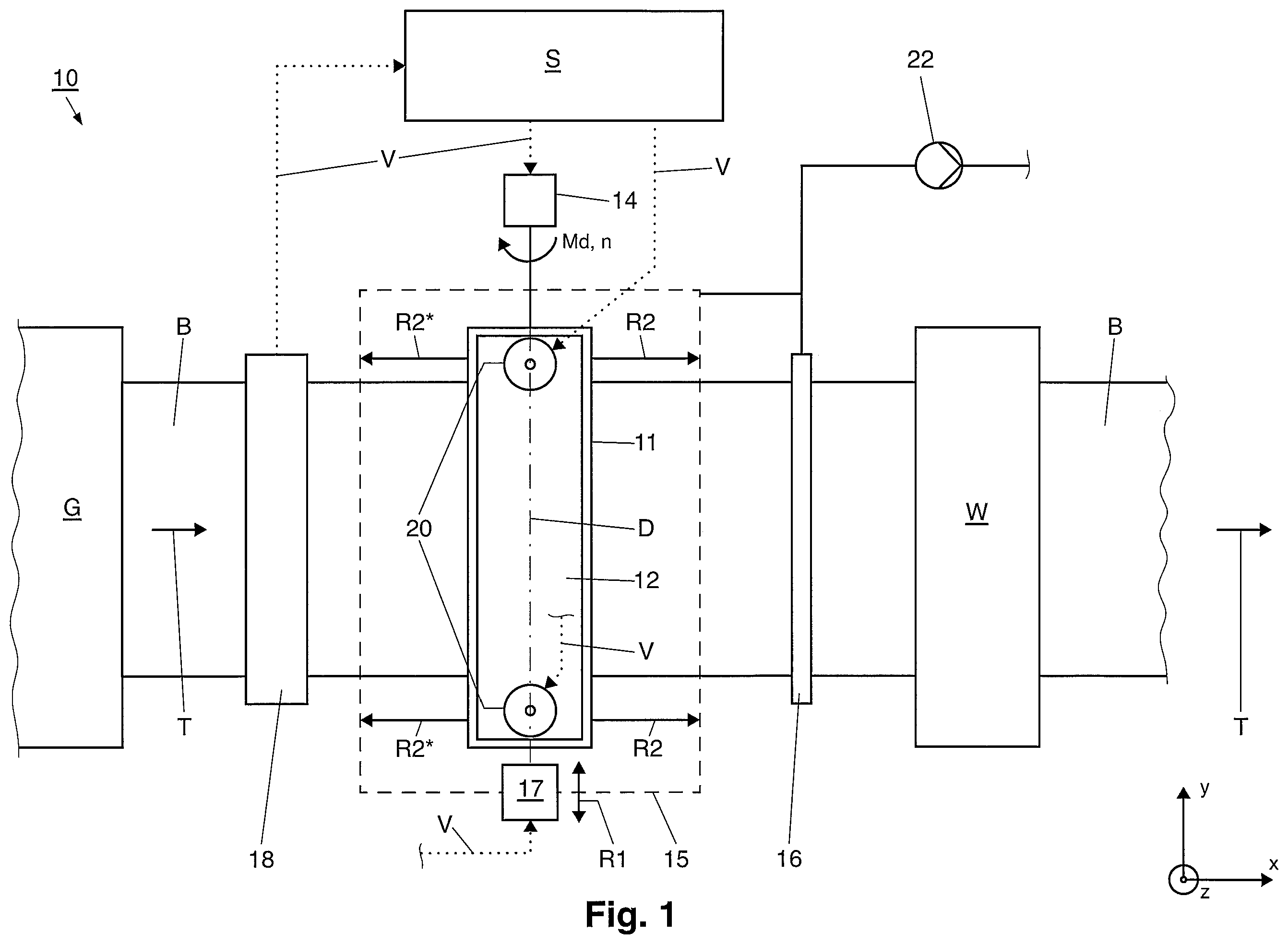 Patent US12377454 Figure 1 – Device and a method for machining at least one surface of a continuous aluminum or an aluminum alloy strip