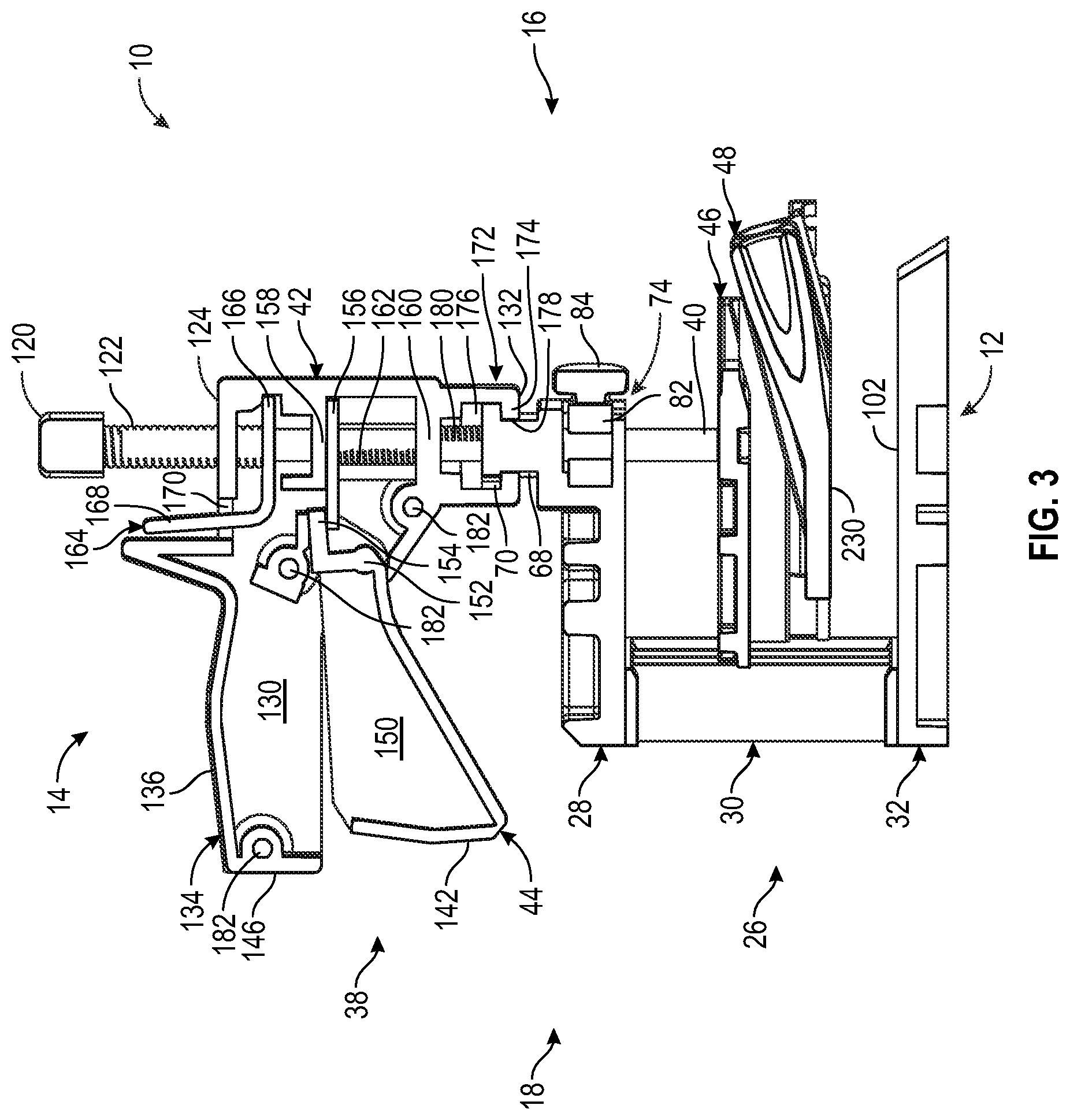 Patent US12377473 Figure 3 – Quick grip pocket hole jig system and method