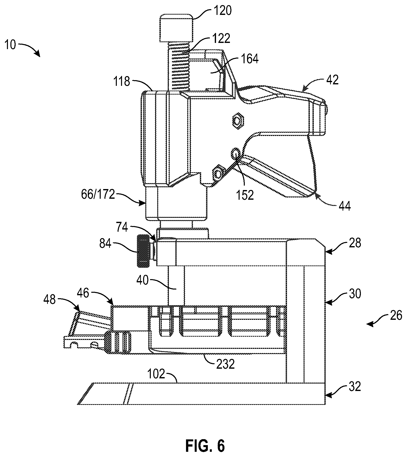 Patent US12377473 Figure 6 – Quick grip pocket hole jig system and method