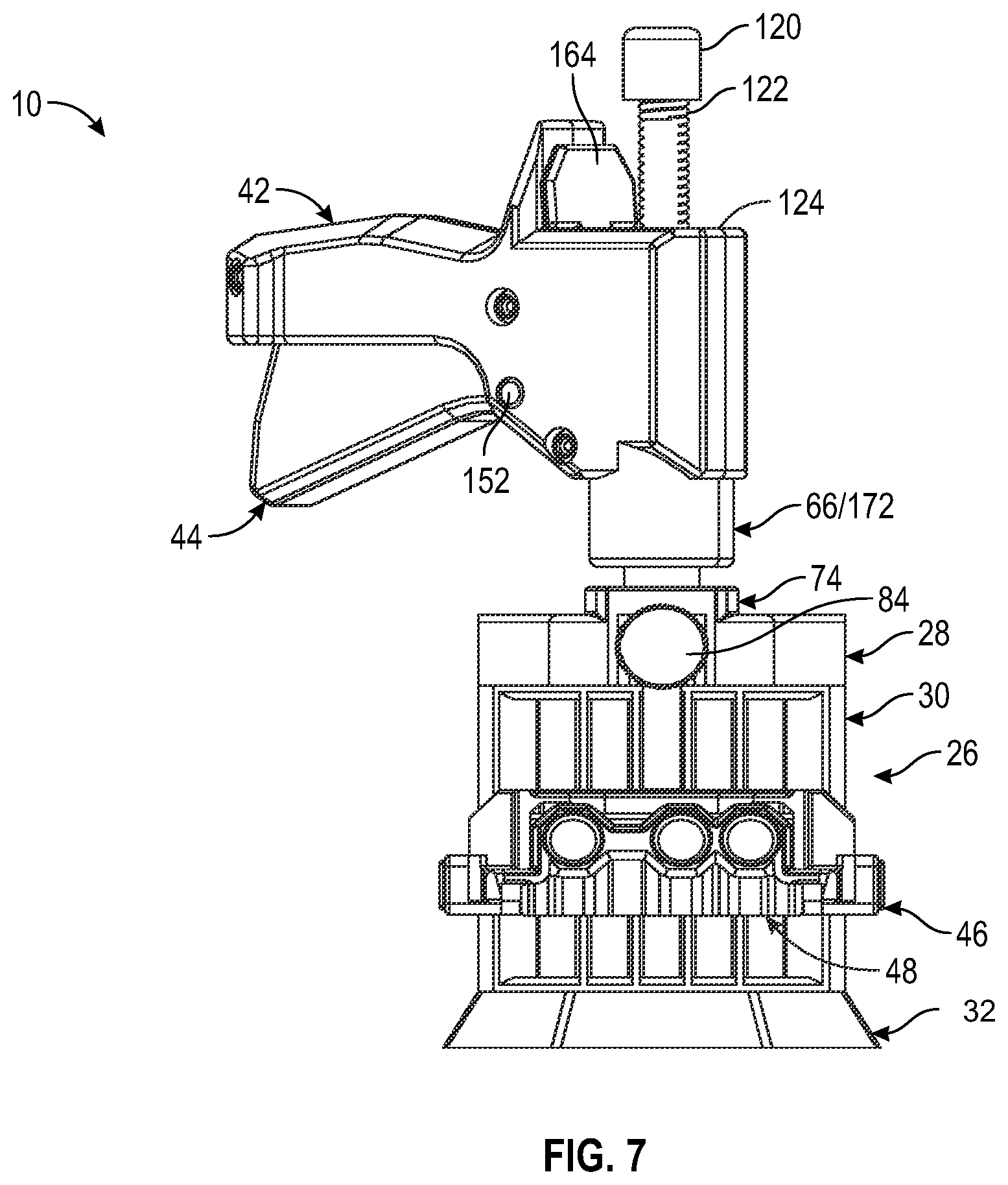 Patent US12377473 Figure 7 – Quick grip pocket hole jig system and method