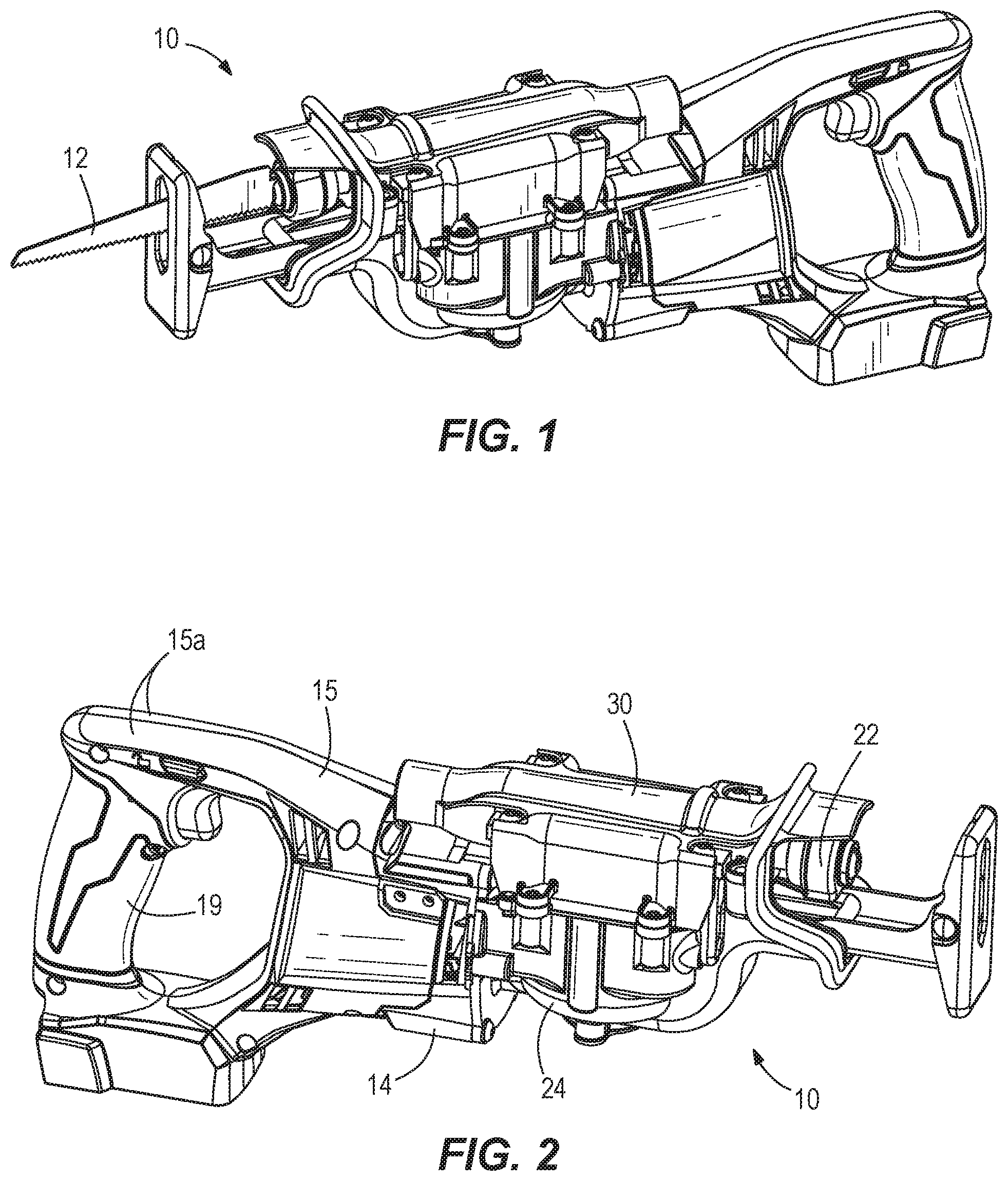 Patent US12377478 Figure 1 – Reciprocating saw