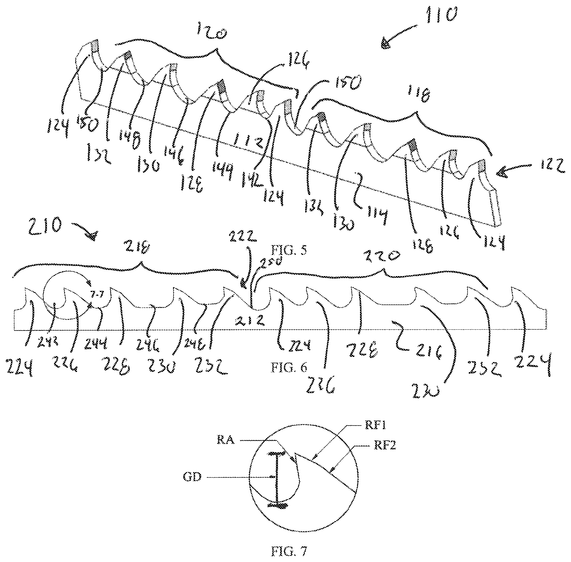 Patent US12377480 Figure 2 – Band saw with consecutive teeth sets