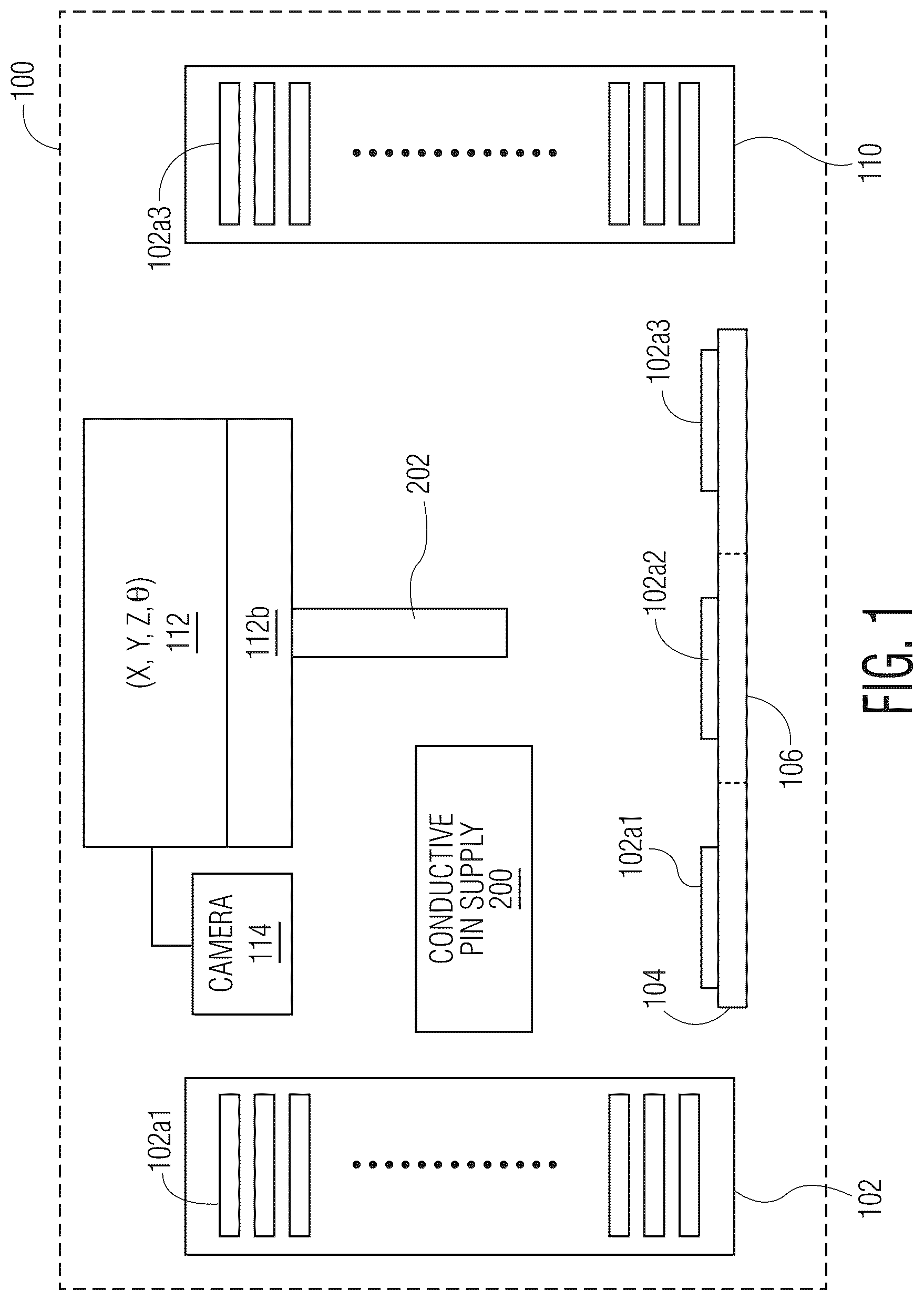 Patent US12377489 Figure 1 – Ultrasonic welding systems, methods of using the same, and related workpieces including welded conductive pins