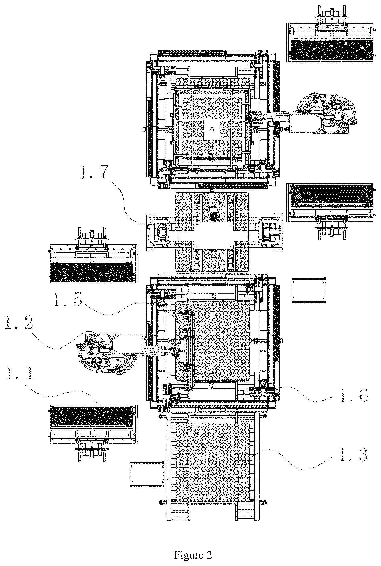 Patent US12377502 Figure 2 – Automatic assembly line for mattress spring