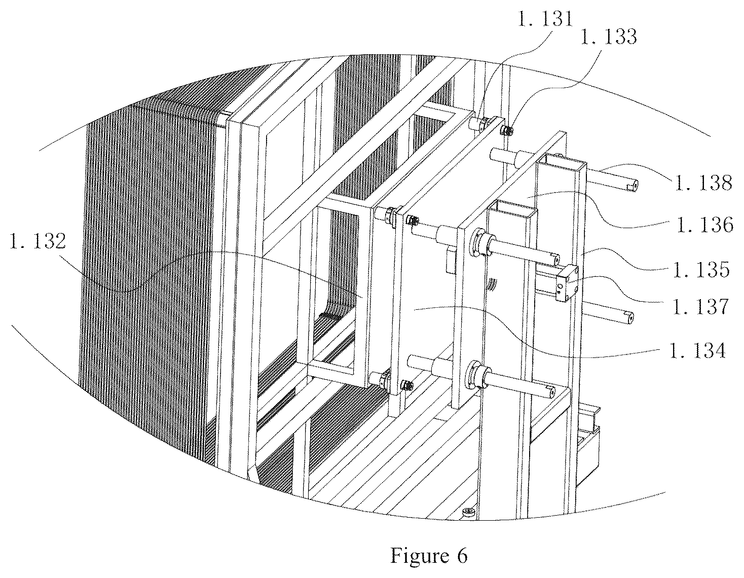Patent US12377502 Figure 6 – Automatic assembly line for mattress spring