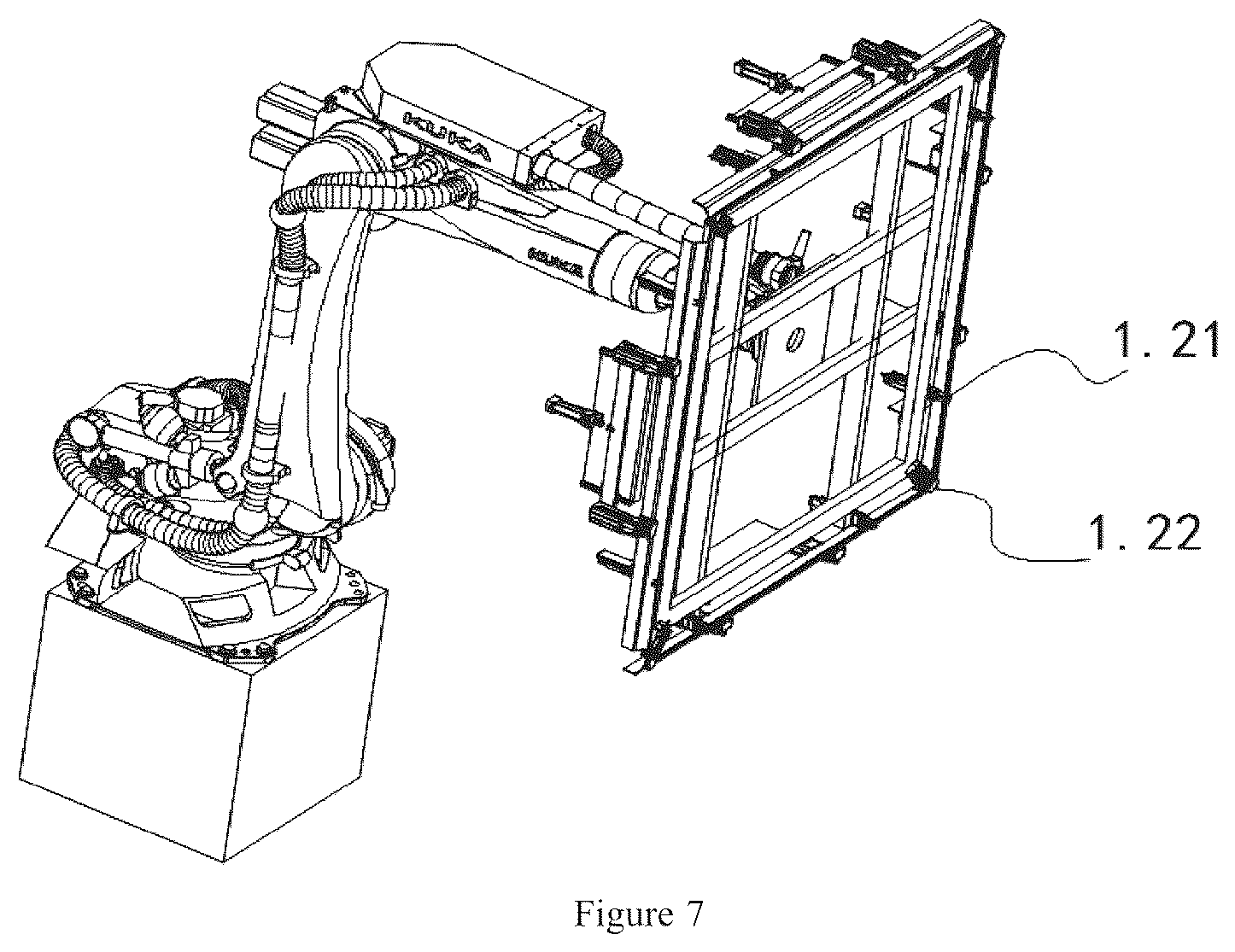 Patent US12377502 Figure 7 – Automatic assembly line for mattress spring