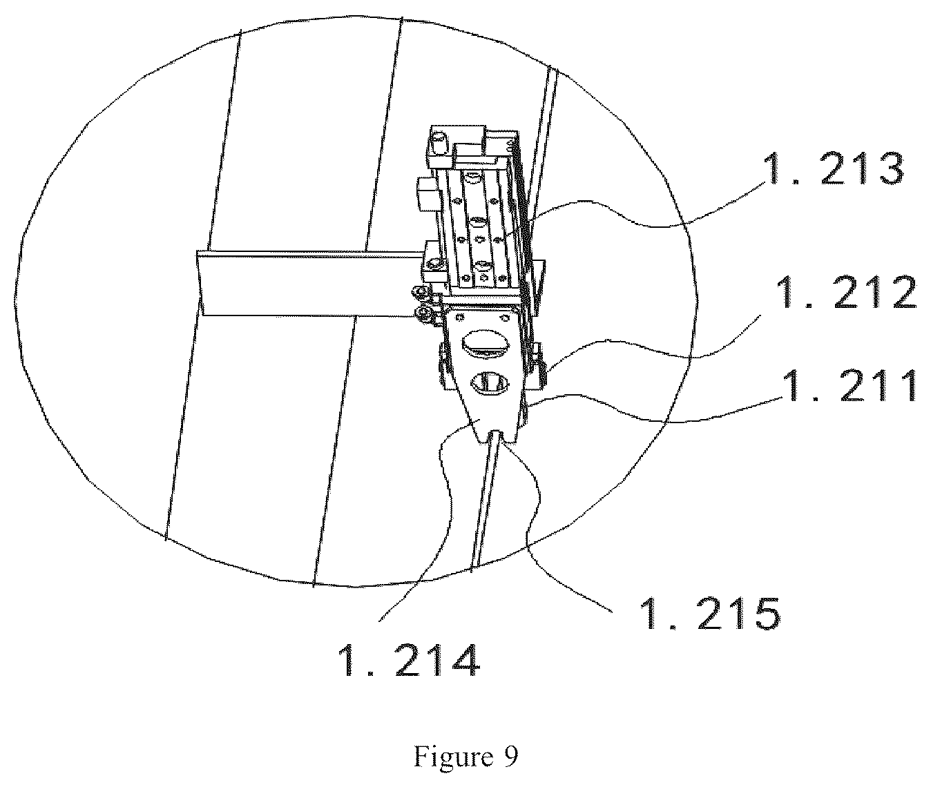 Patent US12377502 Figure 9 – Automatic assembly line for mattress spring